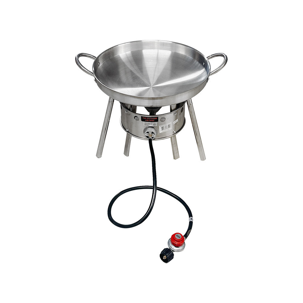 12″ Stainless Steel Burner 20″ Comal Set Cooking Pan Comal Burner Stand Stove