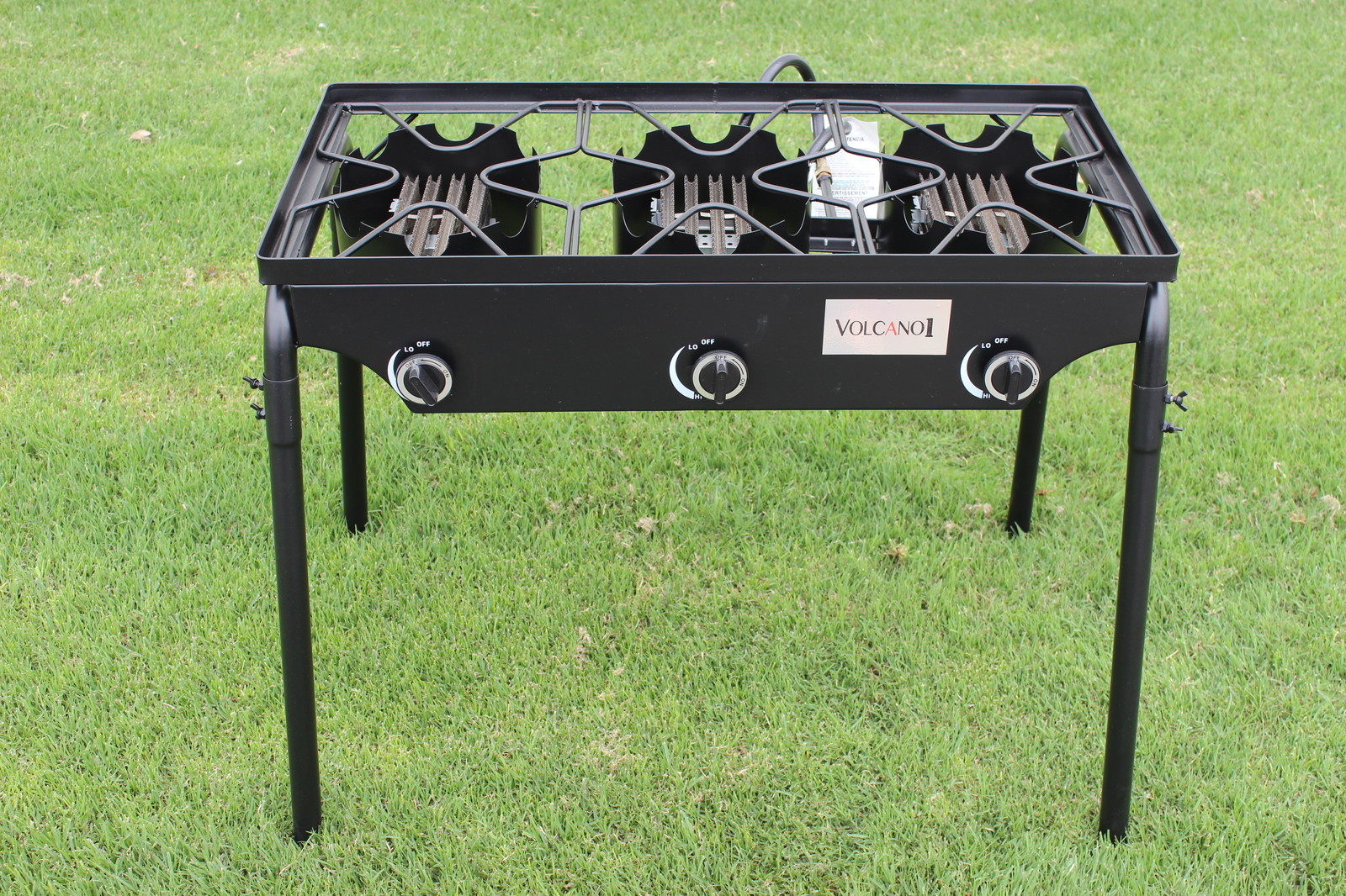CONCORD Triple Burner Outdoor Stand Stove Cooker w/ Folded Flat Burner Heads