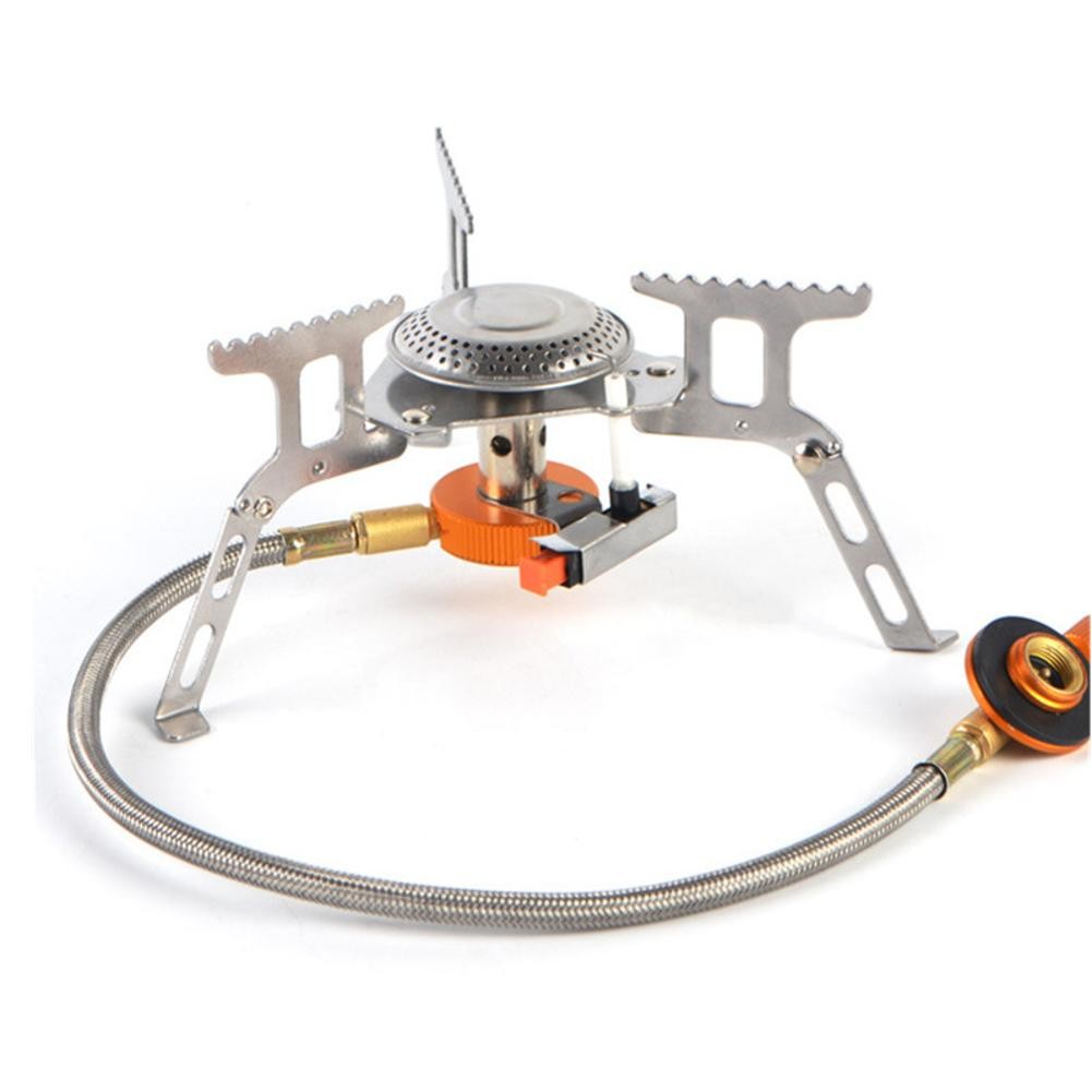 Alloy&Steel Outdoor Picnic-Gas Burner Mini Backpacking Camping Folding Gas Stove