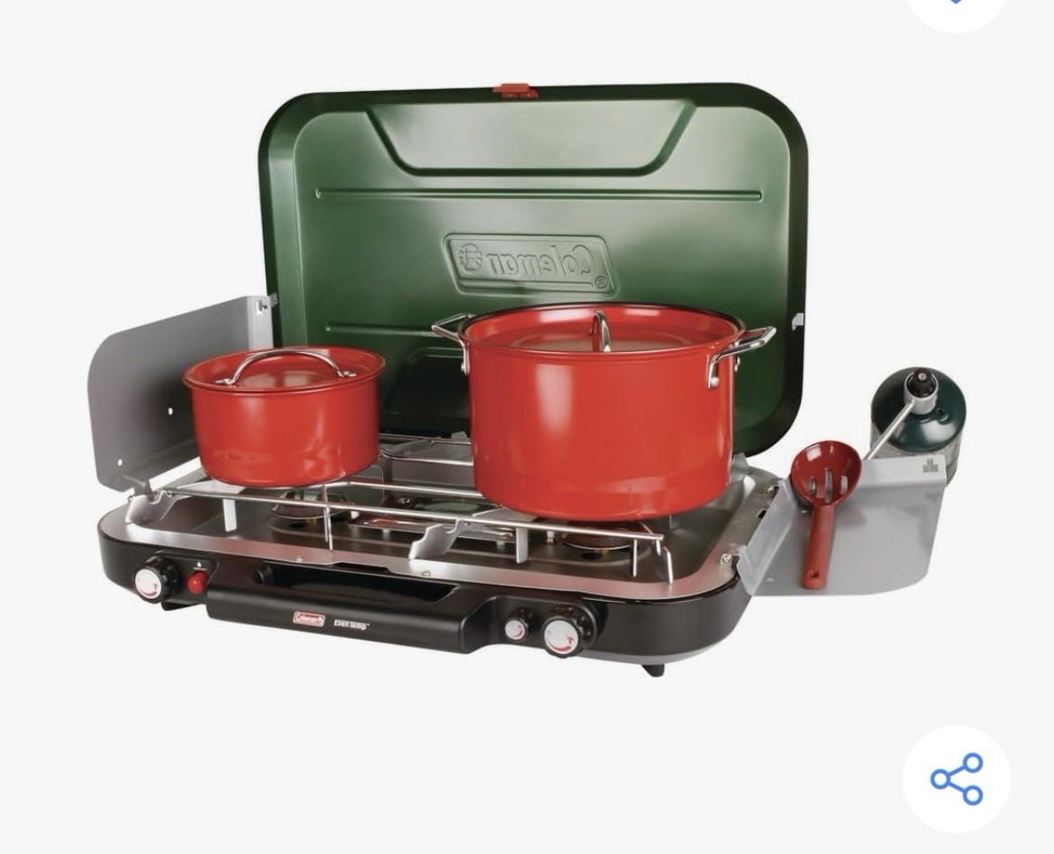 Coleman Cascade 328 3-Burner Camping Stove, Portable Cooktop with 28,000 Btus