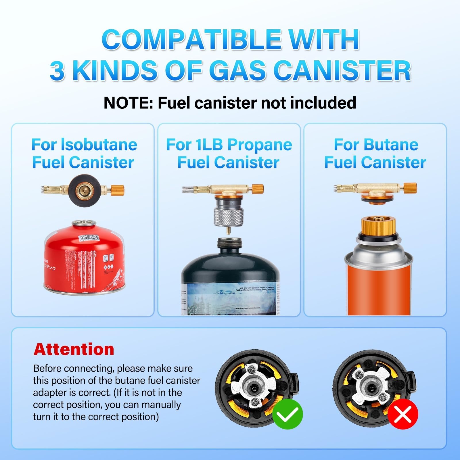 Three Fuel Portable Camping Stove with Windblocker with Carrying Case&Adapters