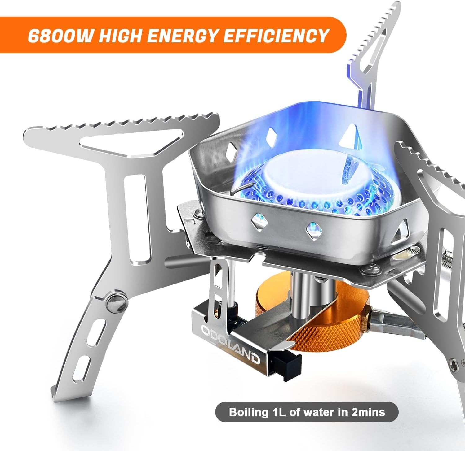 3500W 6800W Windproof Camp Stove with Windscreen for Hiking and Outdoor Cooking