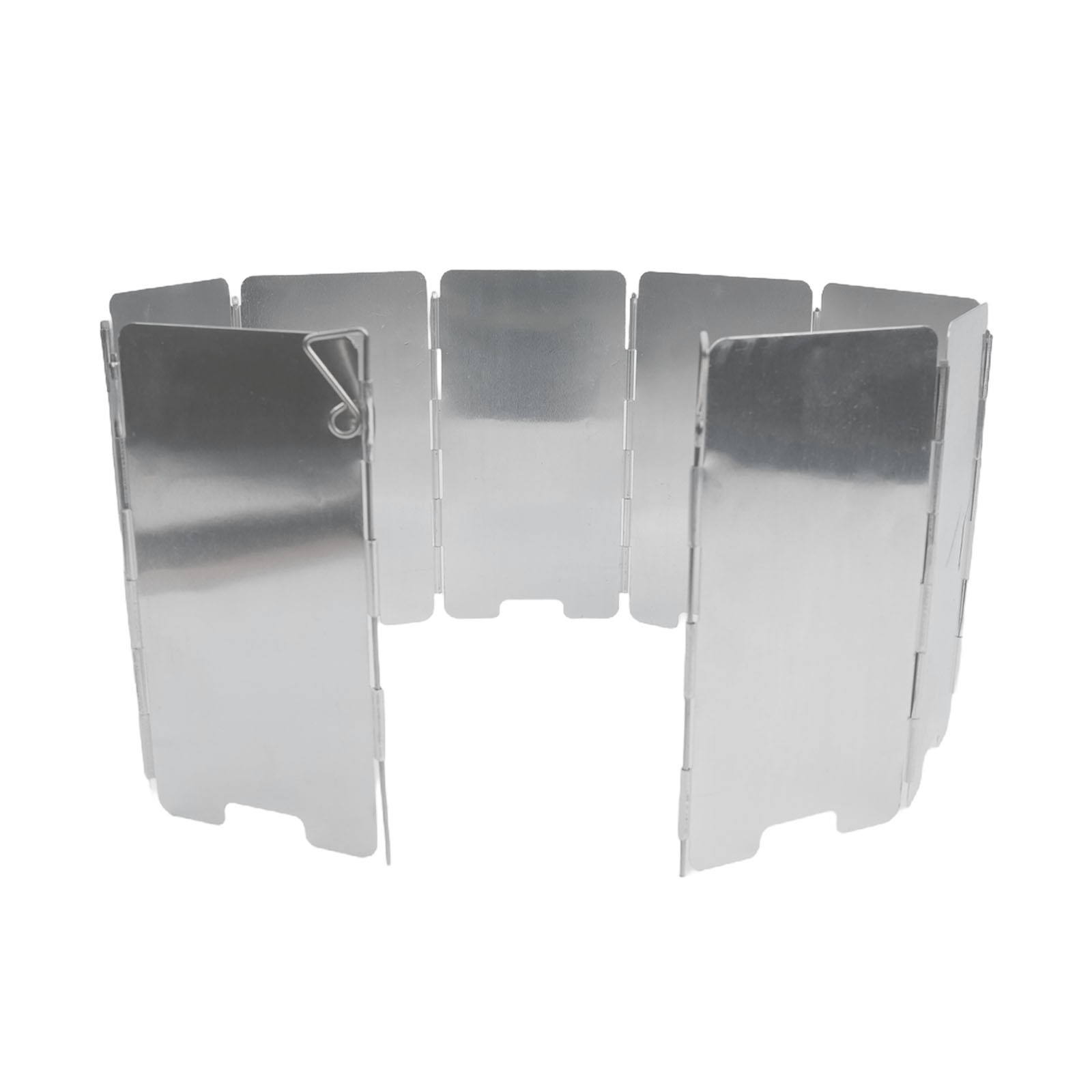 Portable Windshield for Camping Cooking 9 Foldable Plates Sleek Appearance