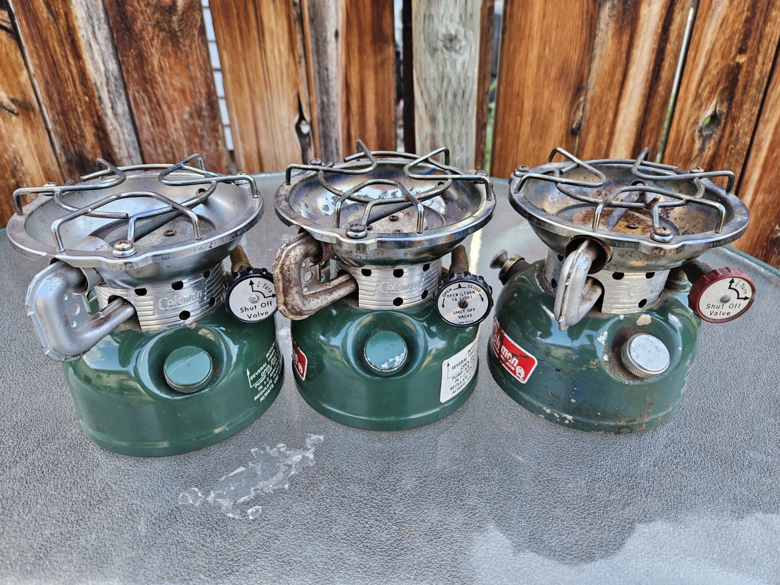 Lot of 3 Vintage Coleman 502 Single Burner Stoves