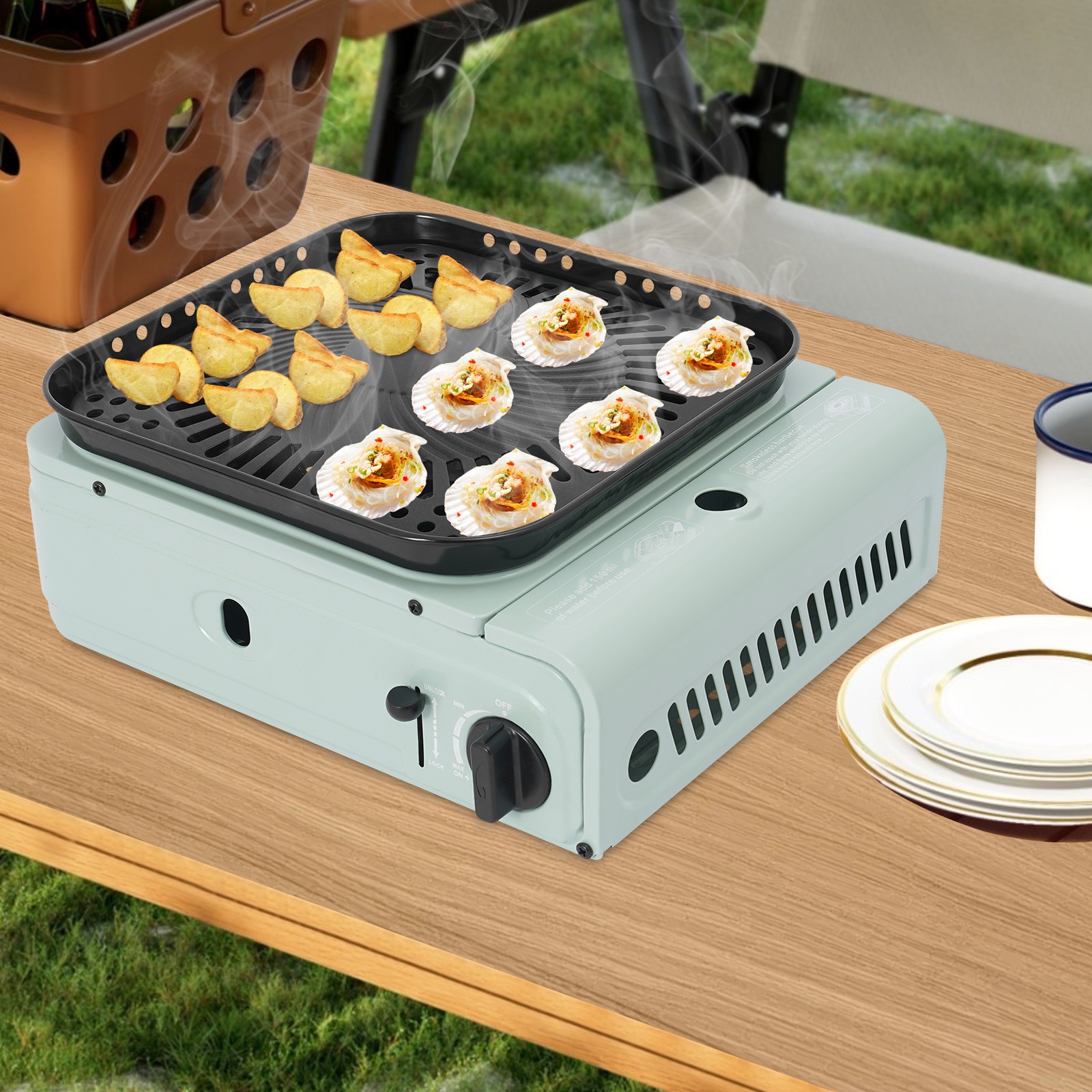 Camping Grill Stove Portable Outdoor Camping Grill Gas Stove Tabletop Stove