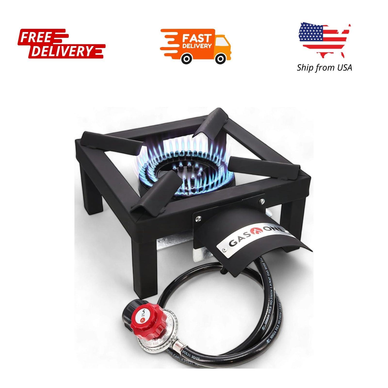 GasOne 1 Burner Propane Camping Stove Patented