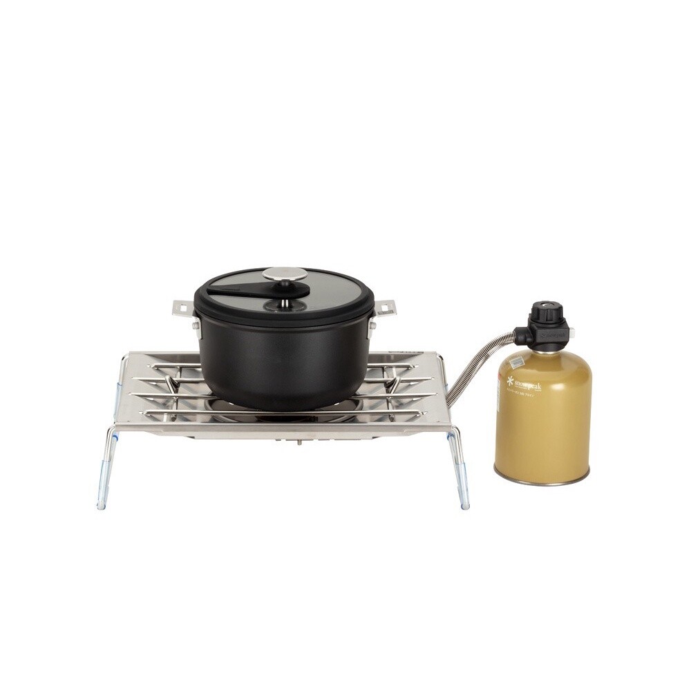 Snow Peak flat burner GS-450R Camping cookwear Stainless Steel Silver Outdoor