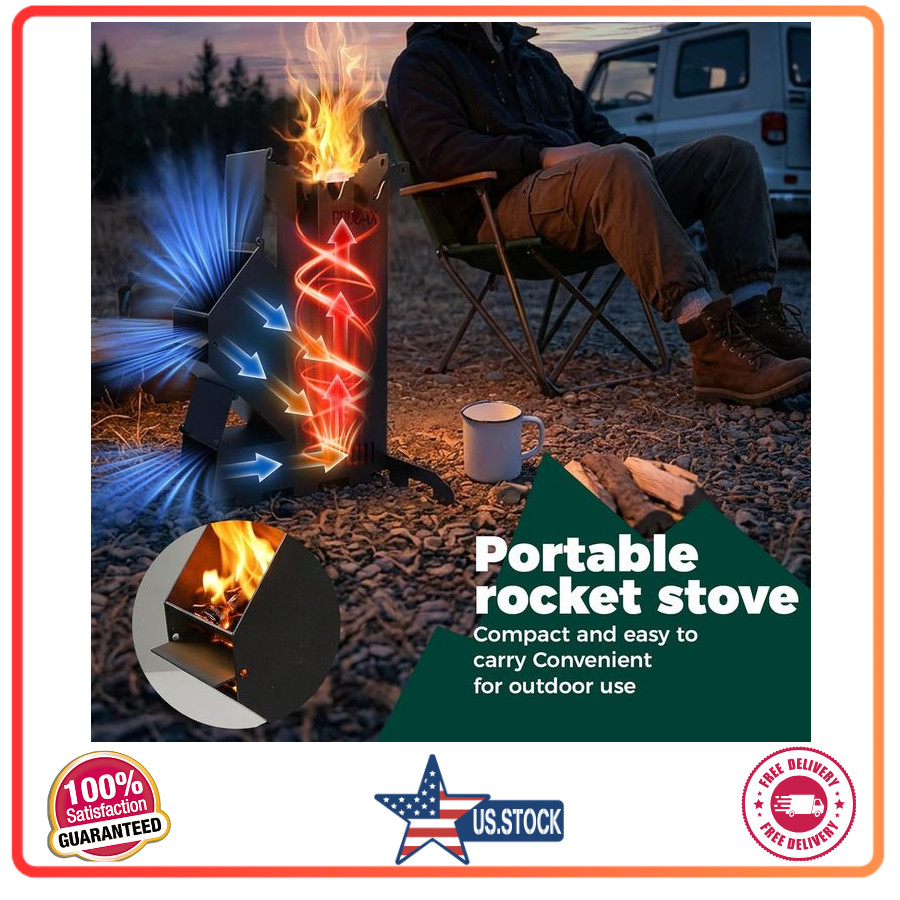 Rocket Stove Rocket Stove for Cooking Portable Wood Mini Burning Stove, Fire …