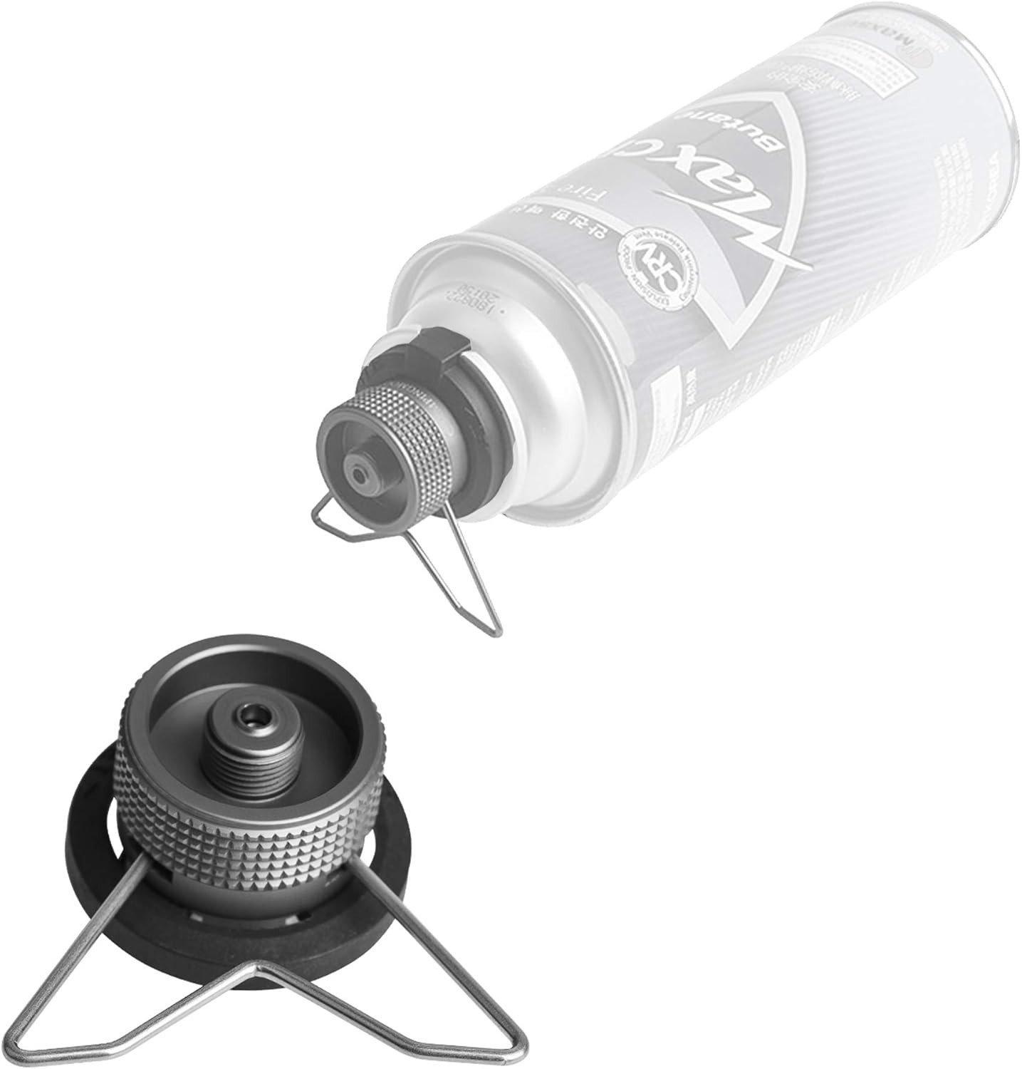 Lightweight Camping Gas Adapter for Butane Canisters – Safety Stand Included