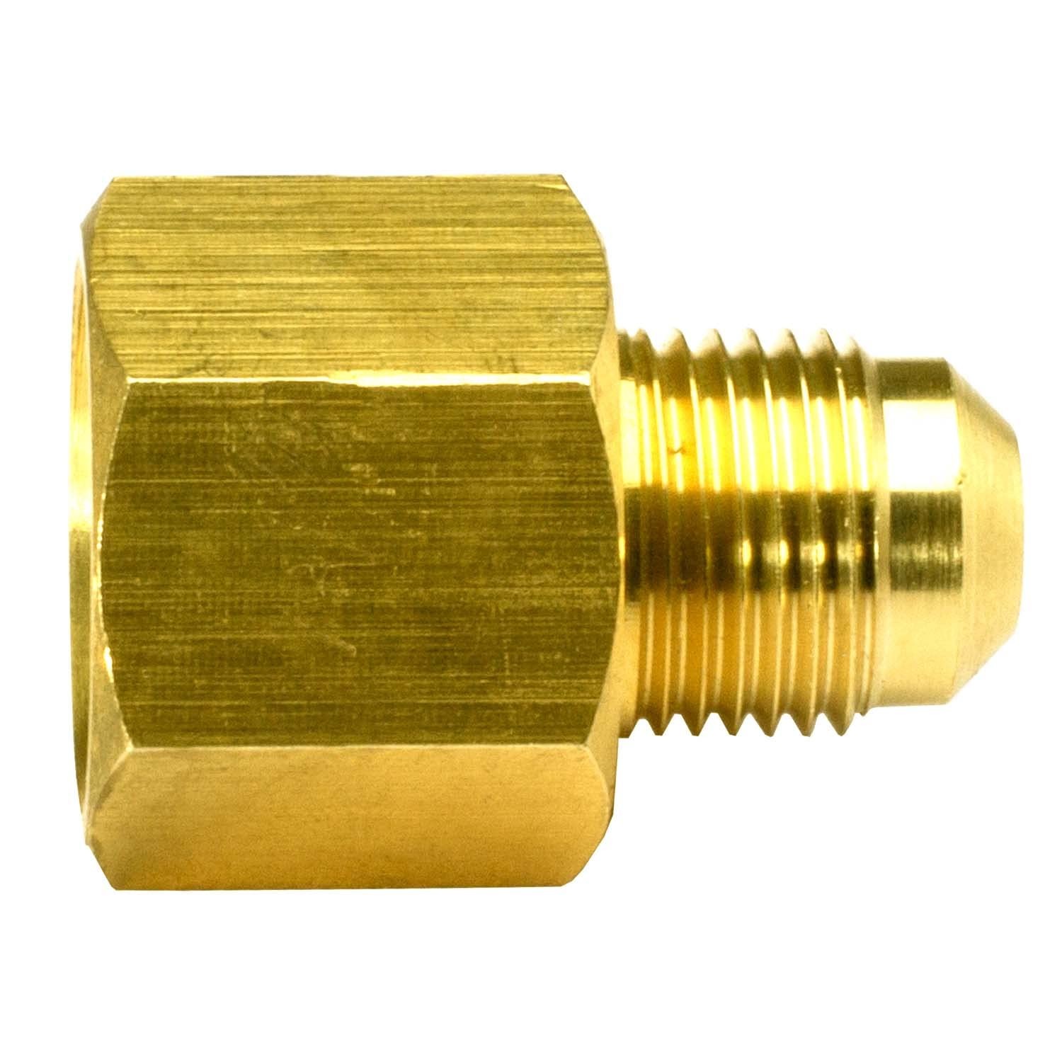 Celestial 3/8″ Male Flare by 1/2″ Female NPT Coupling, x 1/2″, Brass
