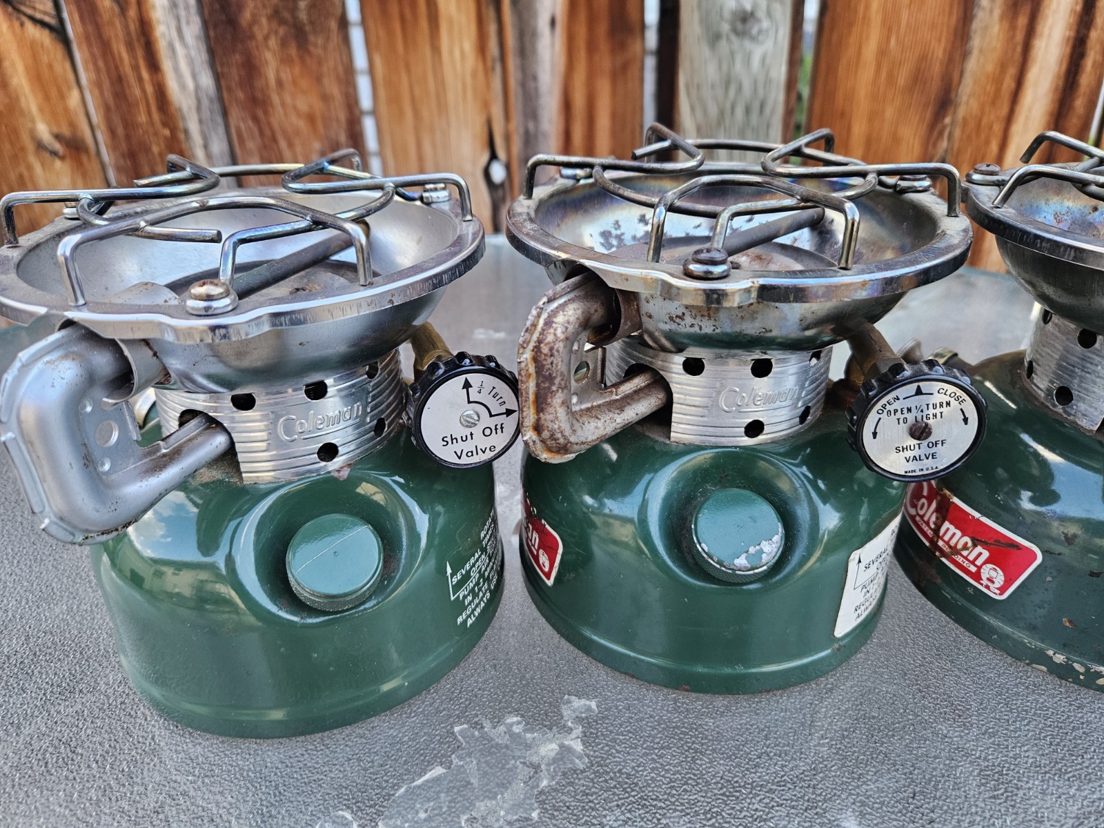 Lot of 3 Vintage Coleman 502 Single Burner Stoves