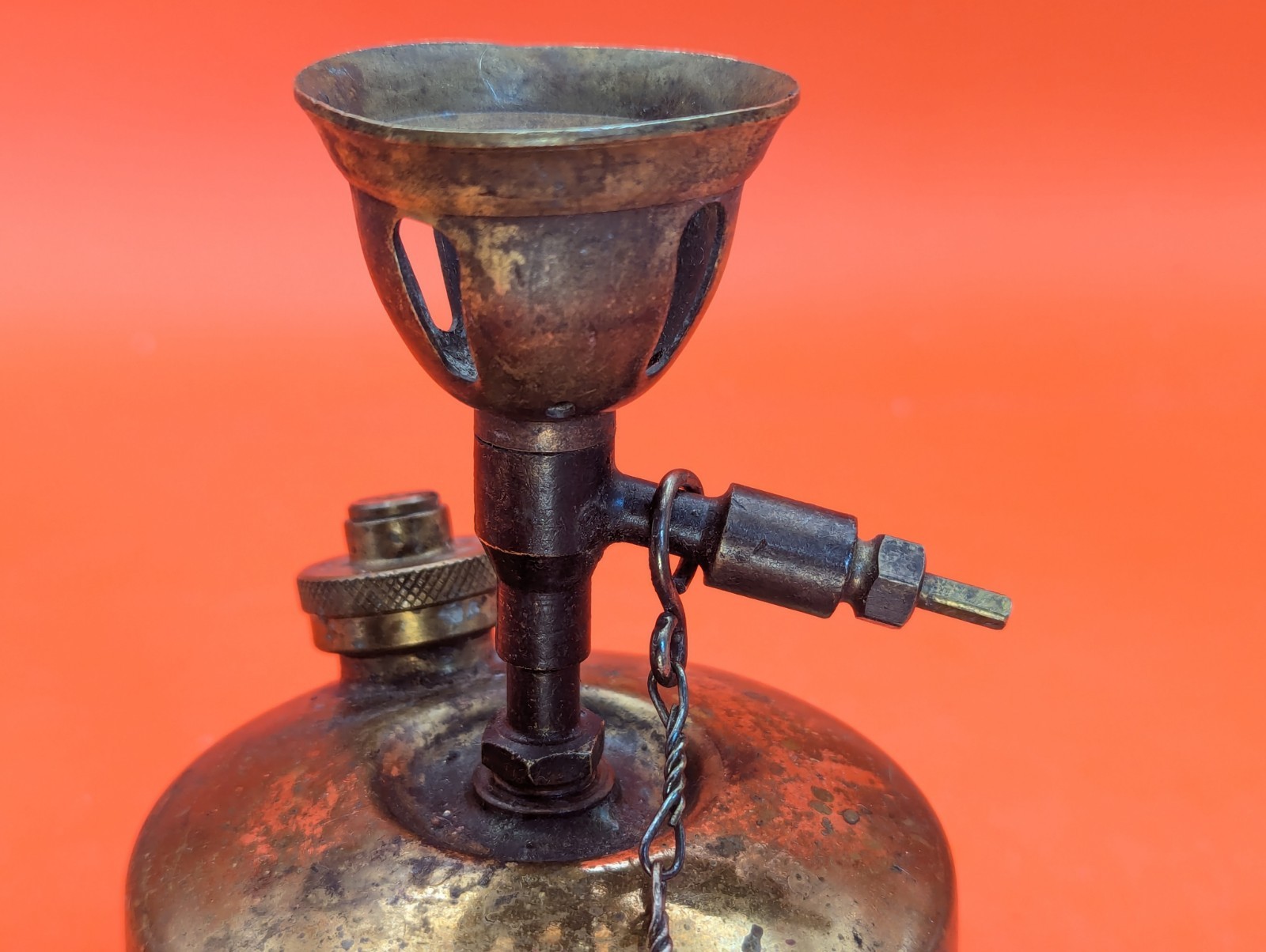 Vintage Primus 71 Pocket Stove Alcohol Fuel Brass/Metal Portable 1 Burner