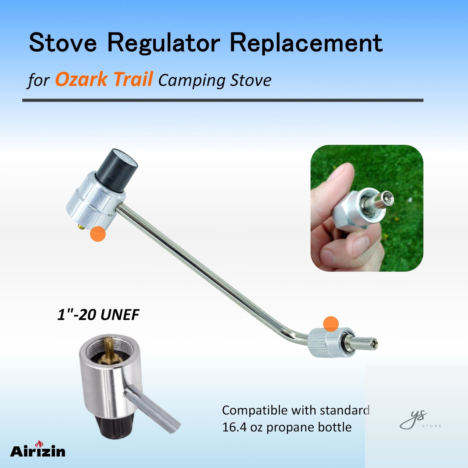 Propane Regulator Adapter Replacement for Ozark Trail 2 Burner Propane Camping