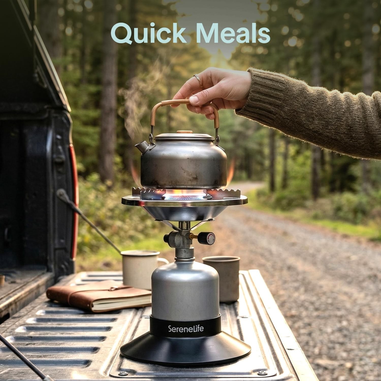 Portable Propane Camping Stove 10,000 BTU Single Burner Compact Outdoor Cooking