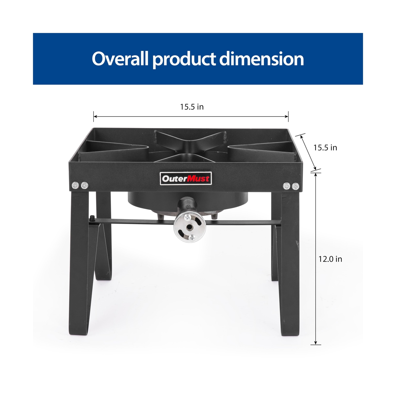 Outdoor Propane Burner Outdoor Portable Gas Stove with Adjustable 0-10 PSI Re…