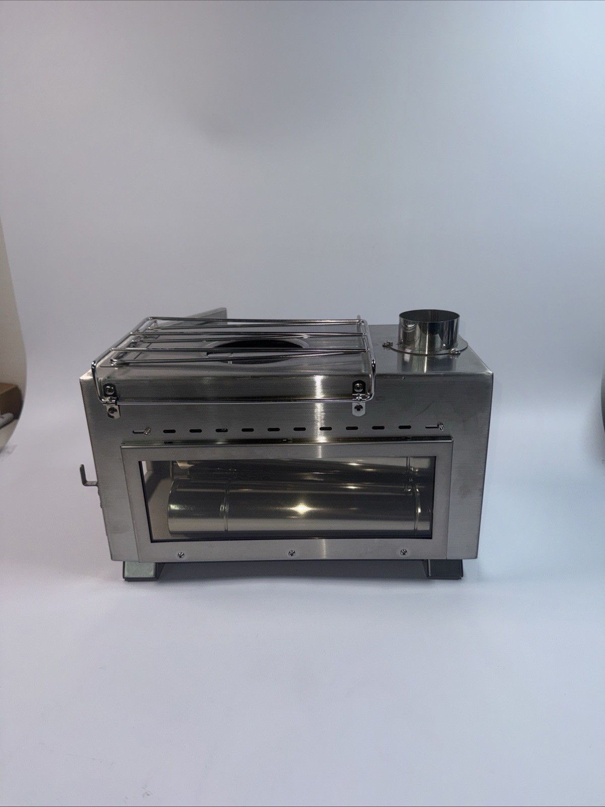 Portable Camping Wood Stove with View Glass and Cooking Function, 8 Stainless…
