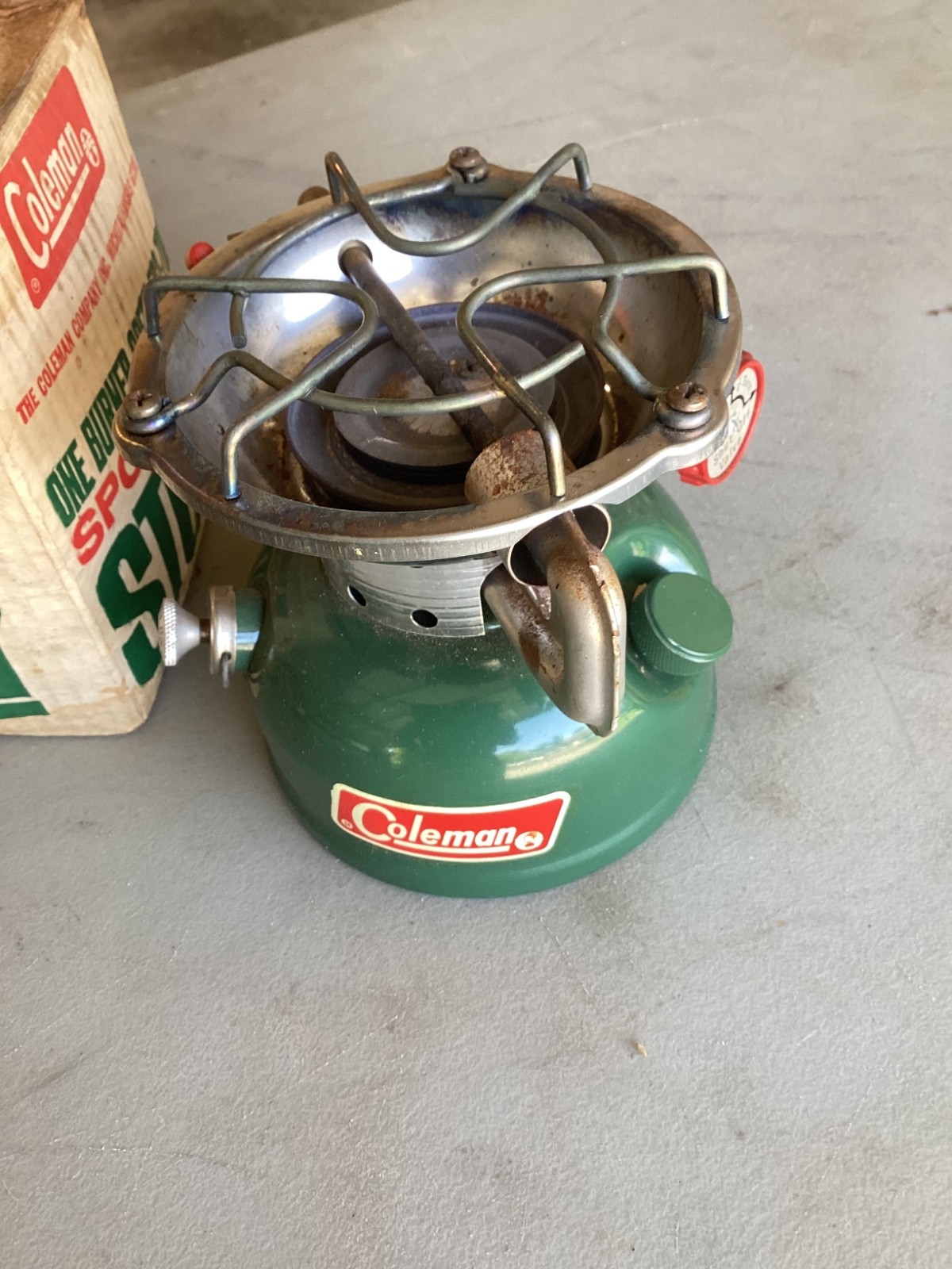 72 Vintage Coleman 502 Camp Stove w/ Box & Used Once Working USA