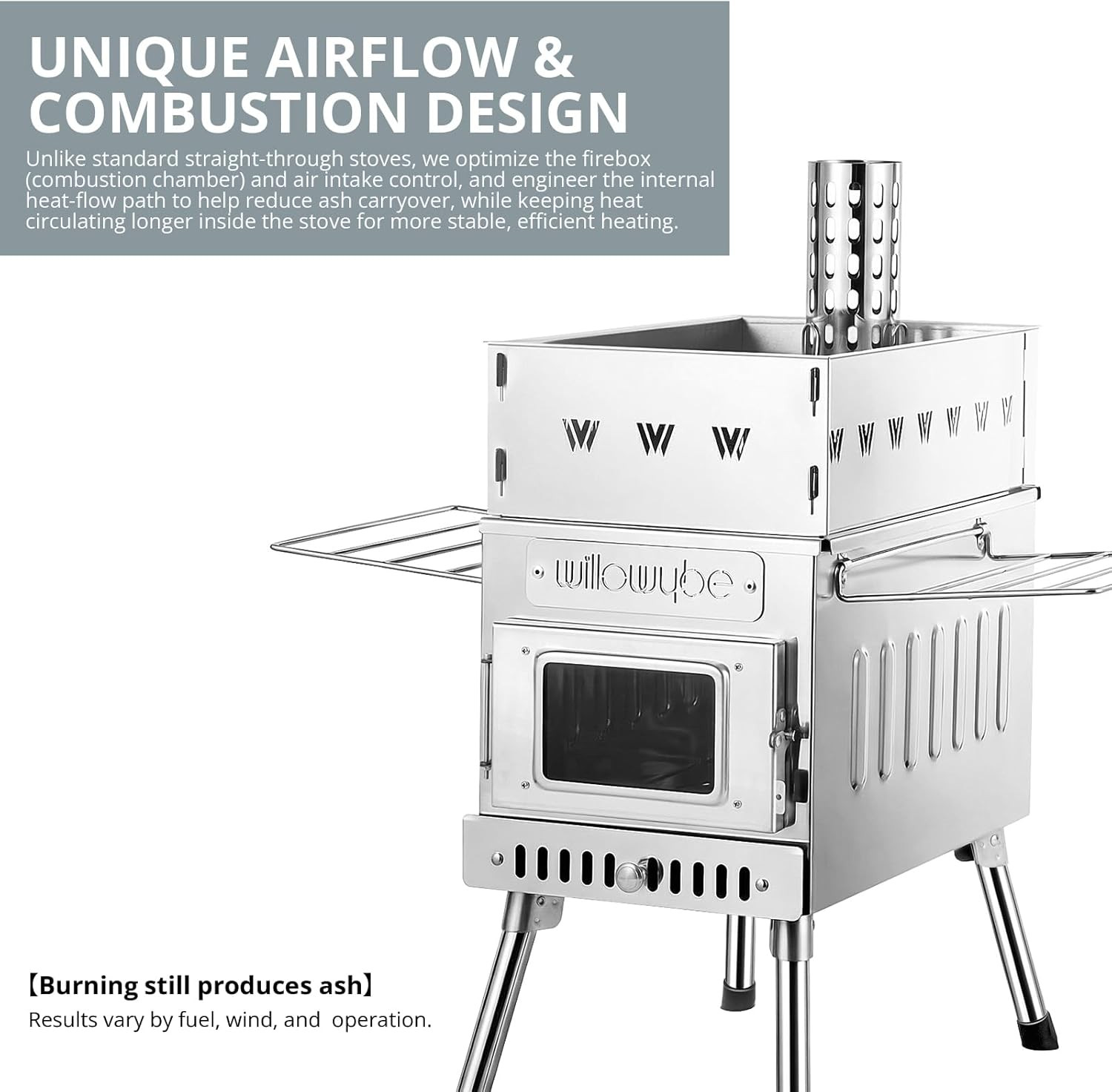 Outdoor Sauna Hot Tent Stove, Rocket Stove Heater, Portable Camping Wood Stove f