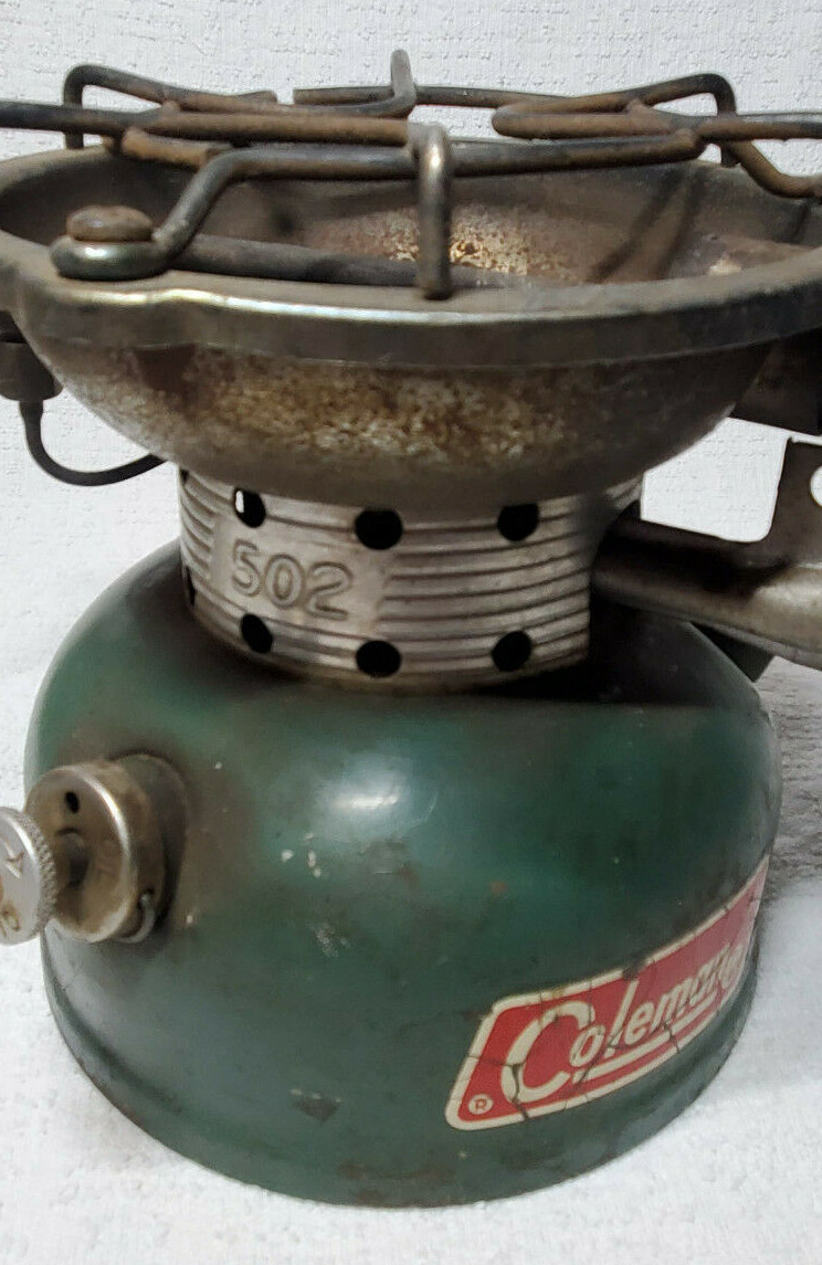 VTG 1972 COLEMAN 502-700 SPORTSTER SINGLE BURNER CAMP COOKING STOVE 5/72 & BOX
