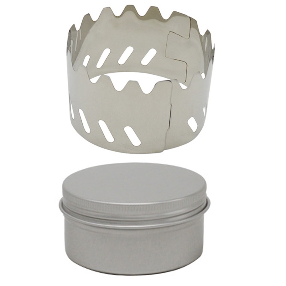 Backpacking Alcohol Stove Windshield with Fire Cover for Hiking and Picnics