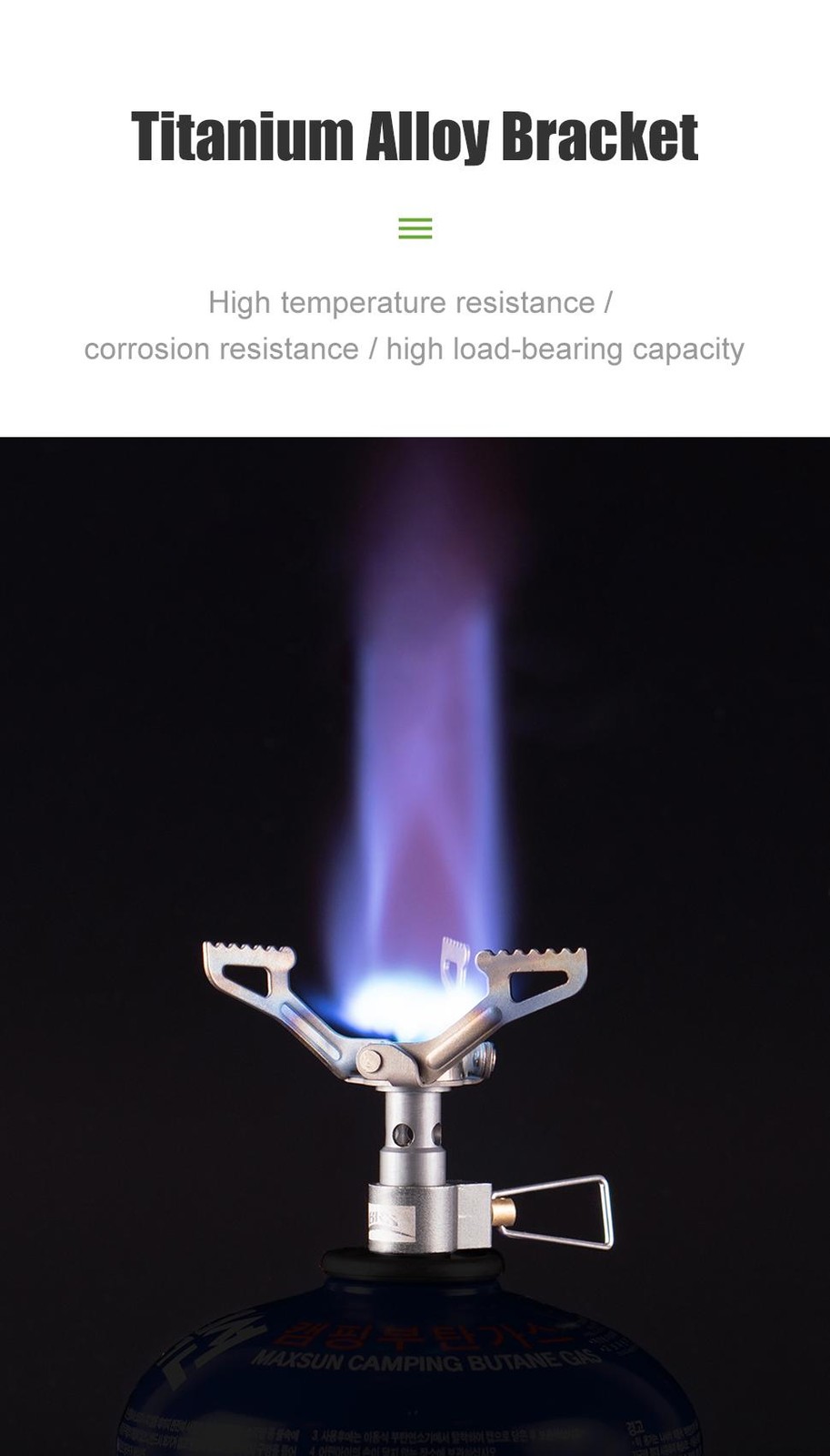 Ultralight 25g Titanium Camping Gas Stove Brs‑3000t for Outdoor Cooking