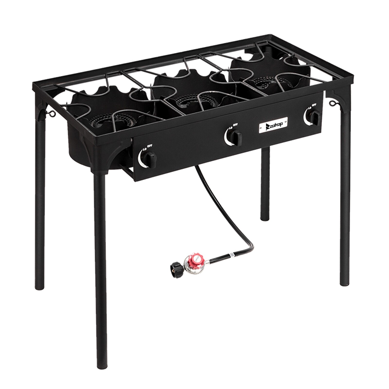 225,000 BTU 3-Burners Outdoor Stove Propane Cooking Gas Cooker BBQ Grill Camping