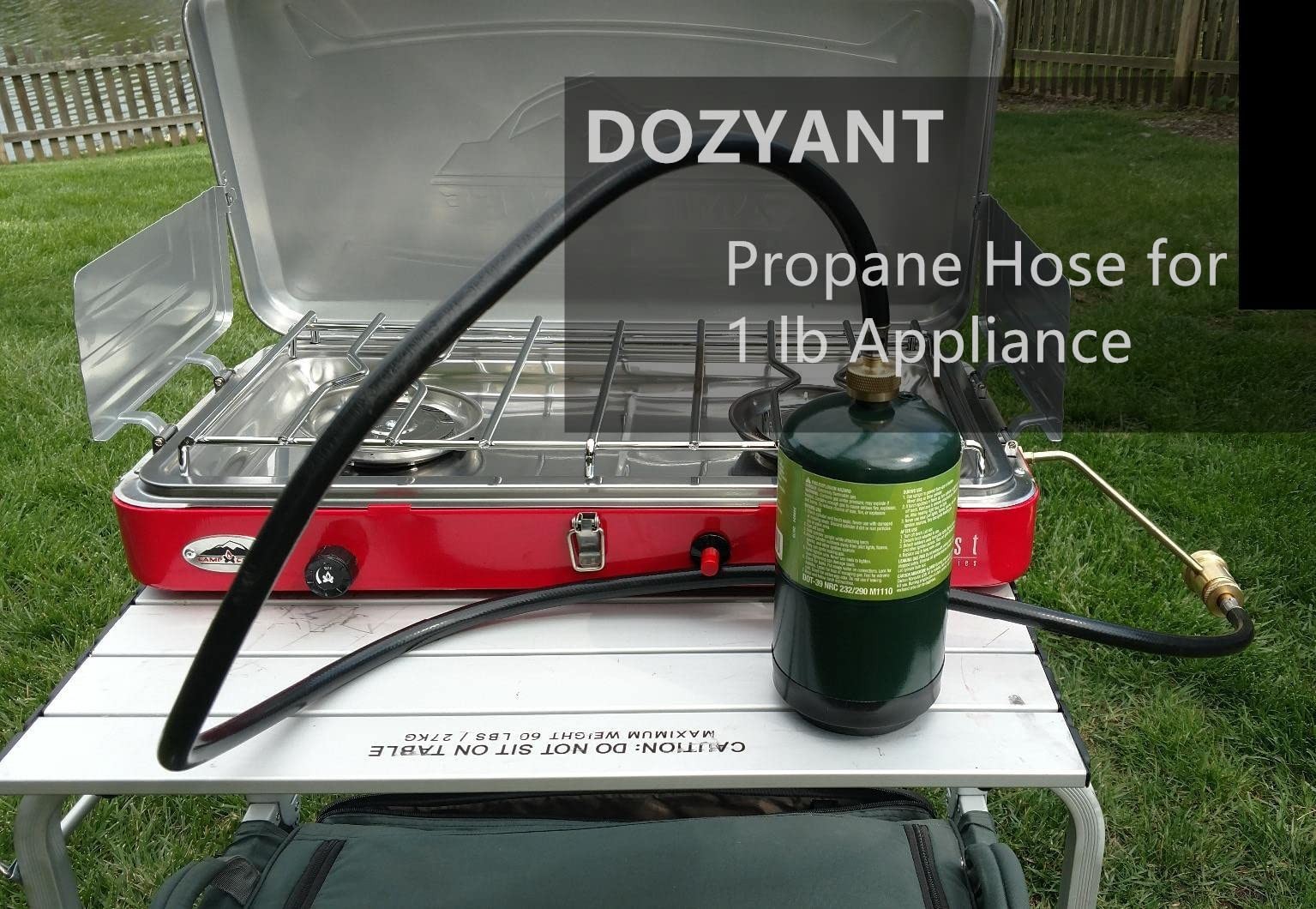DOZYANT 4 Feet Propane Torch Extension Hose for Tree 4 Feet, Black