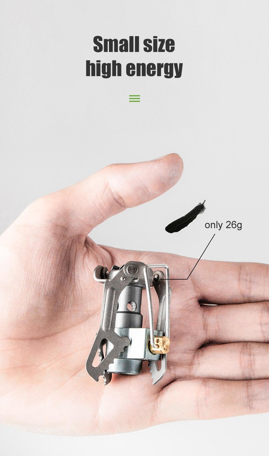 Ultralight 25g Titanium Camping Gas Stove Brs‑3000t for Outdoor Cooking