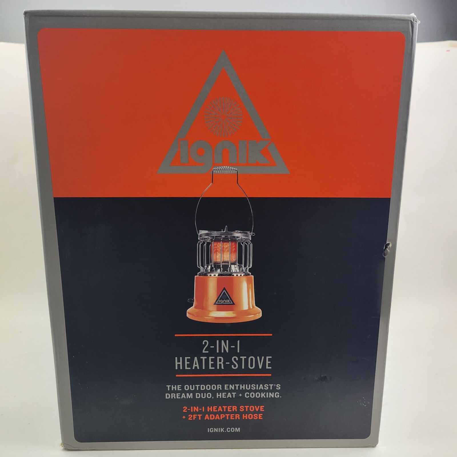 Ignik 2 In 1 Heater-Stove + 2Ft Adapter Hose, Duo Heater & Cook 10,000 BTU NIB