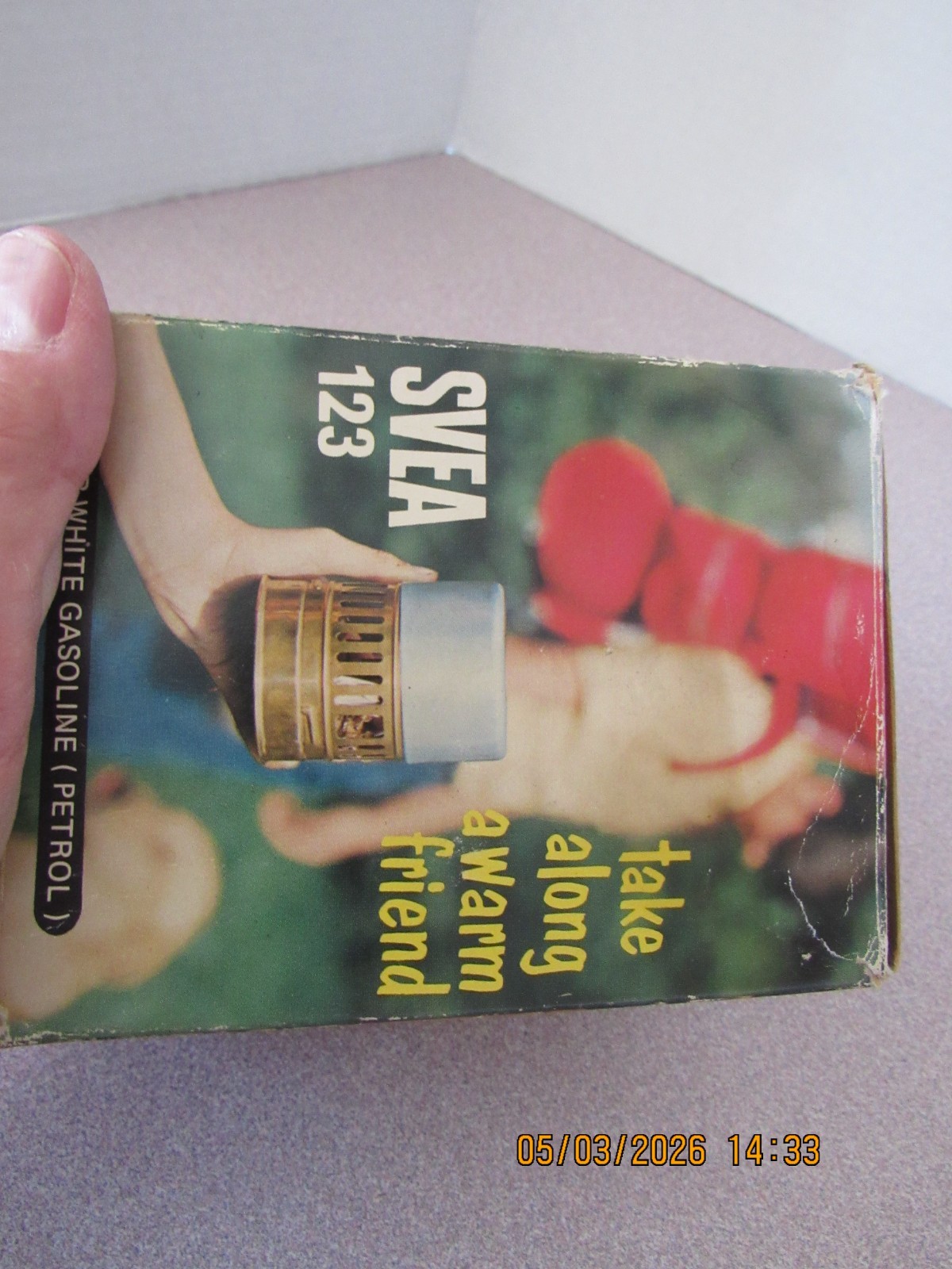 Svea 123 Brass Backpacking Camp Stove Sweden w/ Box