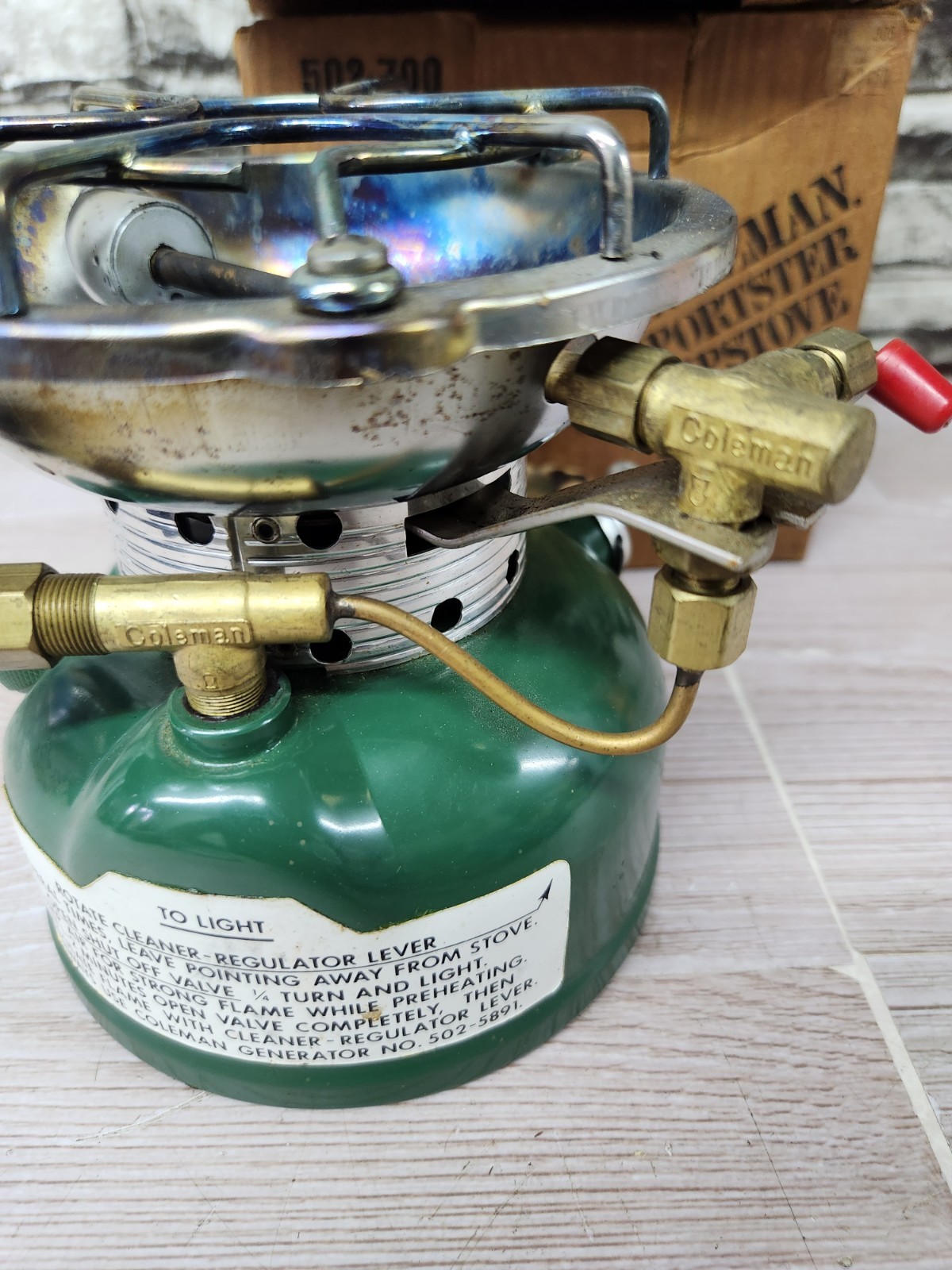 VINTAGE COLEMAN SPORTSTER 502-700 CAMP STOVE 1 BURNER GSS PORTABLE