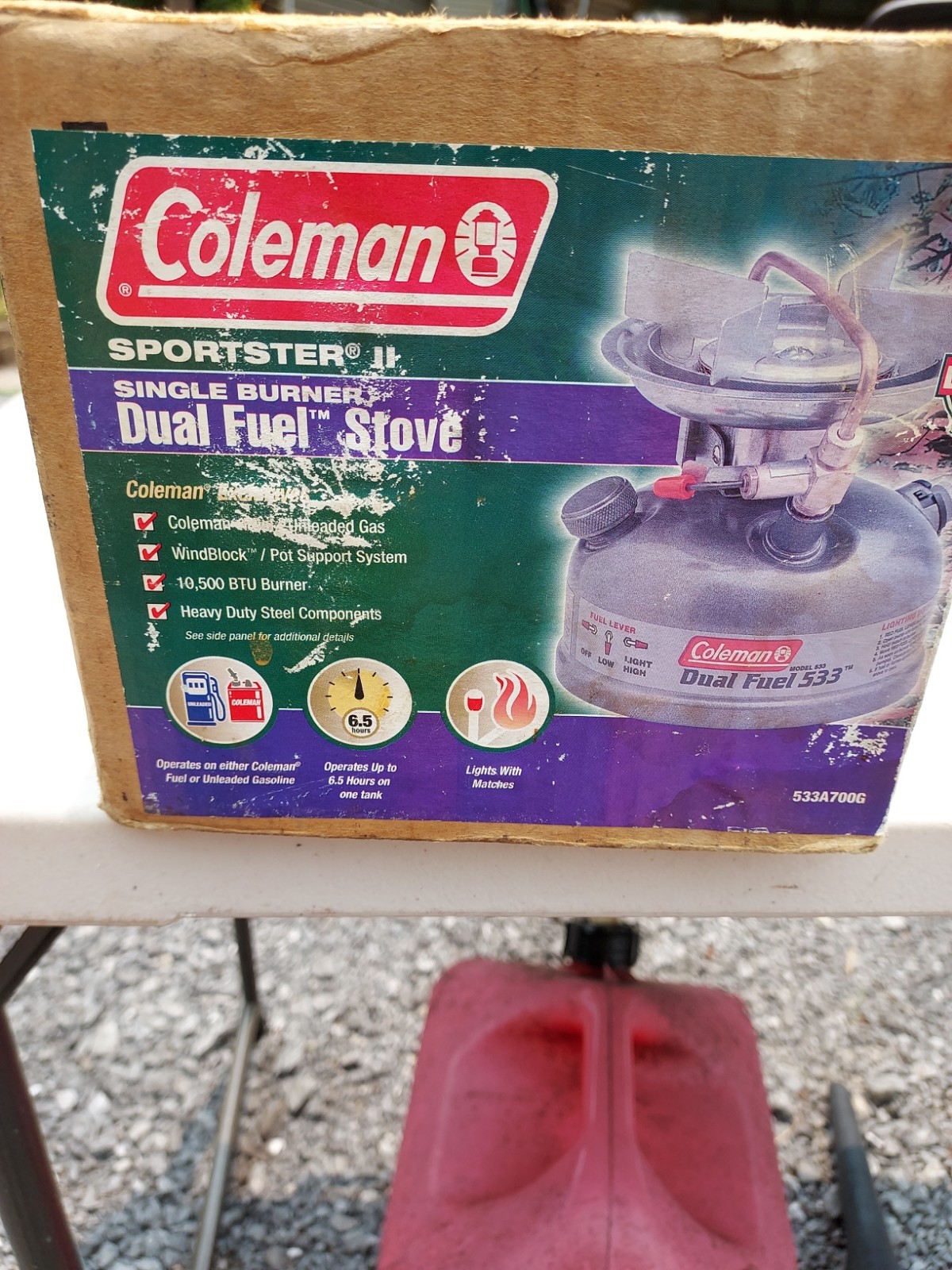 Coleman Dual Fuel Sportster II model 533 One Burner Camp Stove 2002
