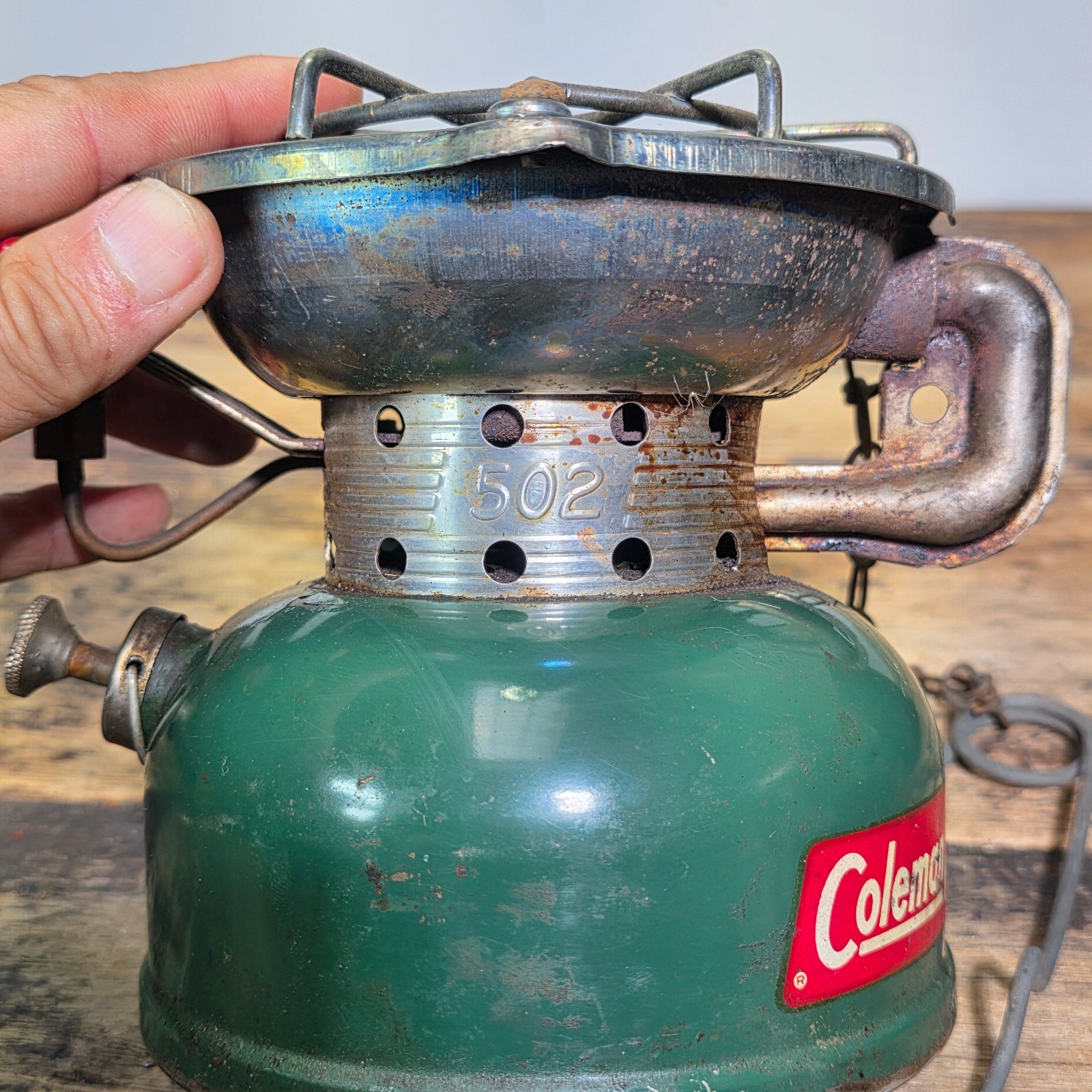 Rare Vintage Coleman Stove 501 502 Hybrid Transitional 1961 Green AS-IS