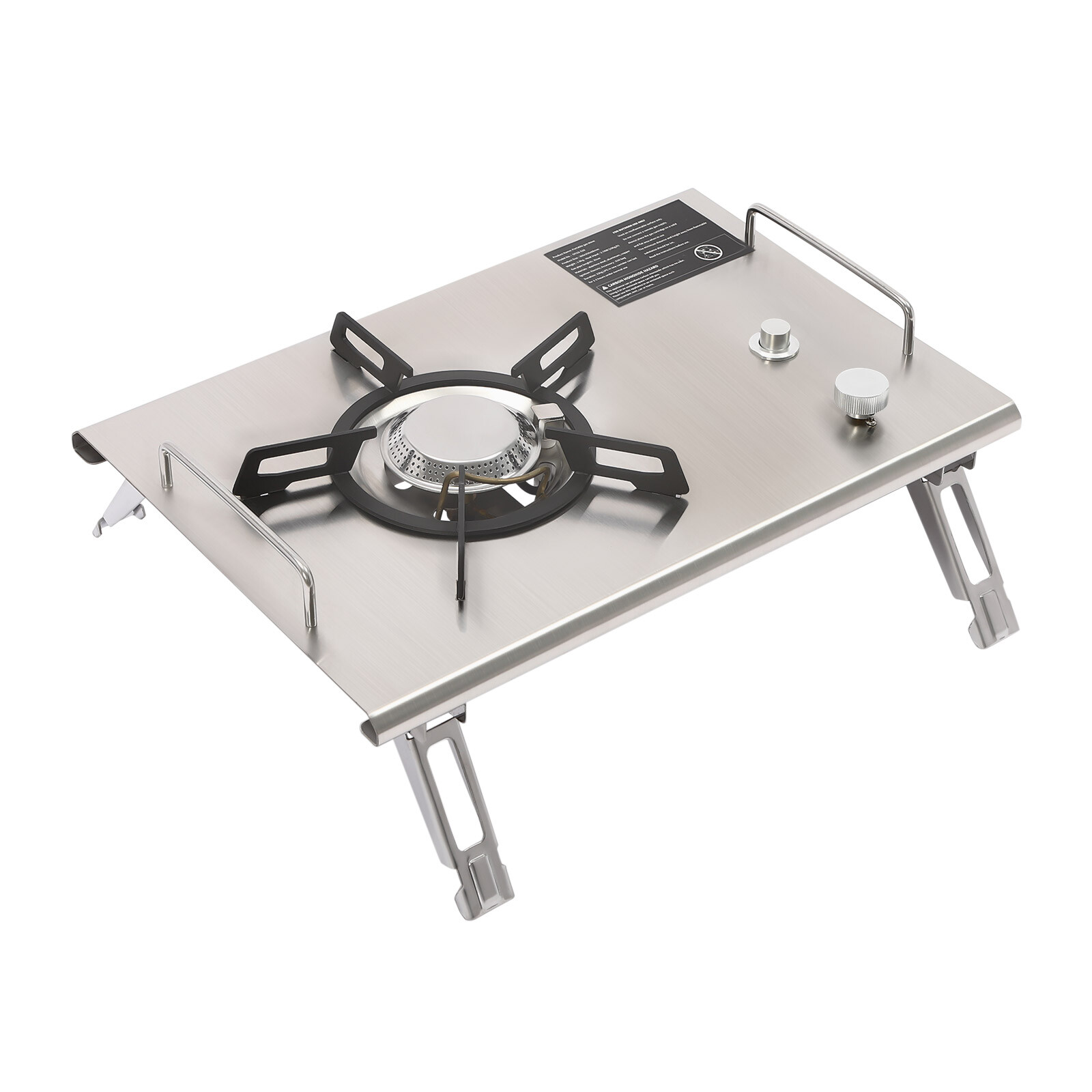 Portable 13,648 BTU Gas Stove, Stainless Steel, Single-Burner, Camping Stove NEW