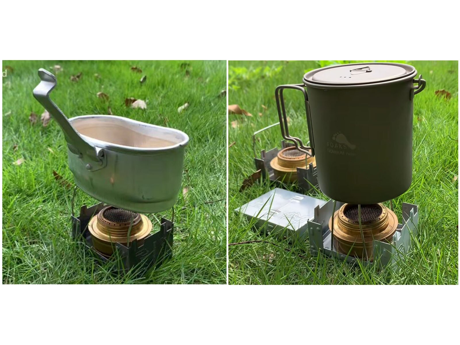 Camping Alcohol Pocket Stove Foldable Extension Bracket Wind Rings Set