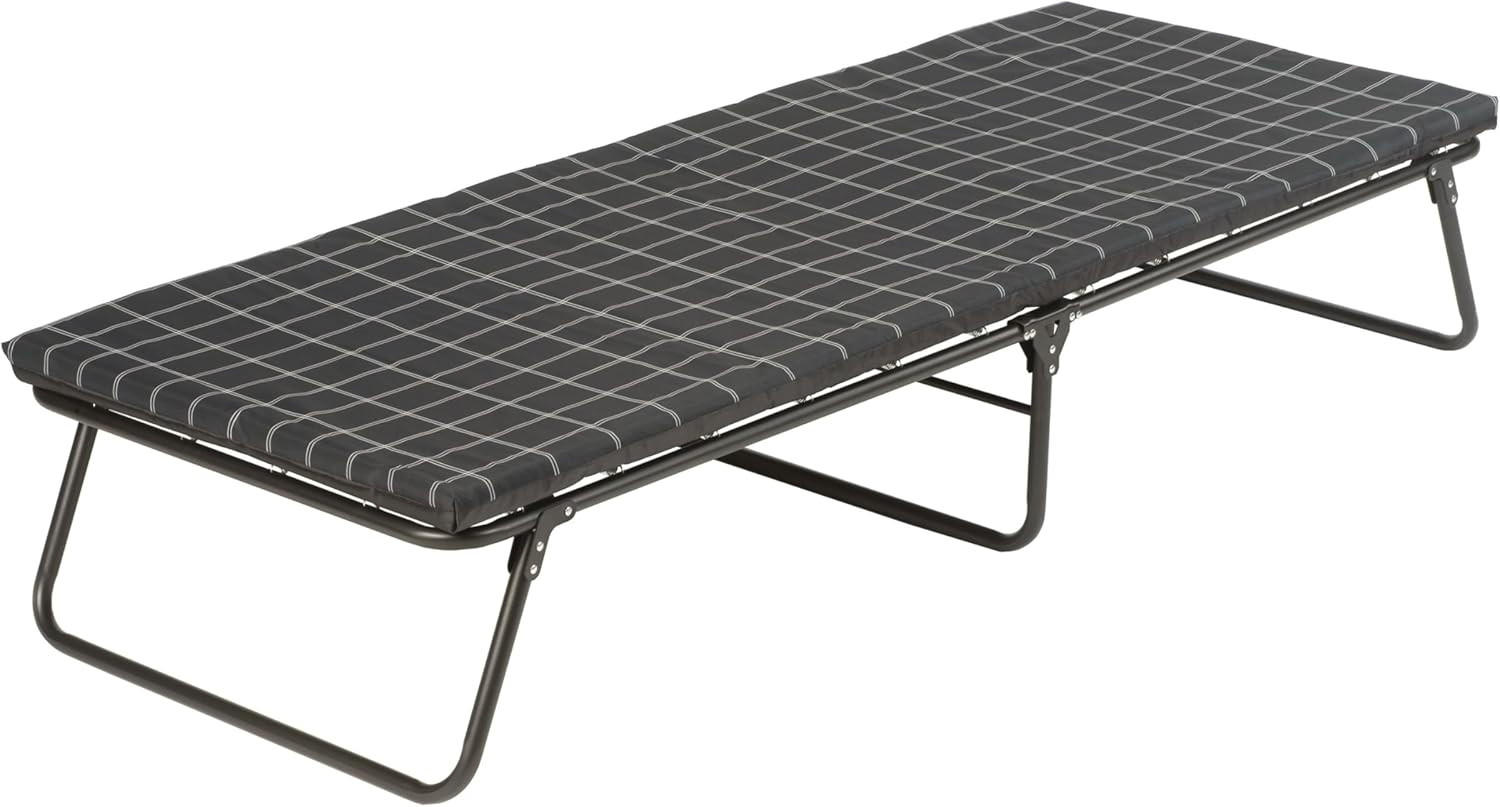 Comfortsmart Big & Tall Cot with Mattress Pad, Folding Steel Camp Bed with Plush