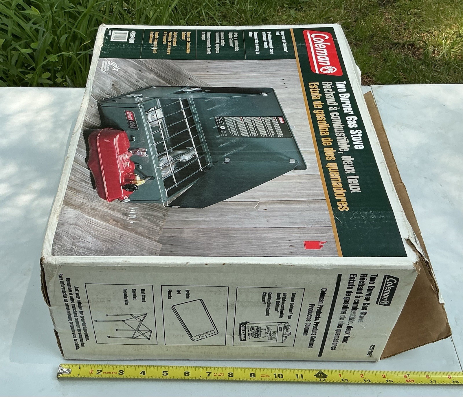 Vintage Coleman 425F499T Two Burner Gas Stove with Box 10/98 Unused