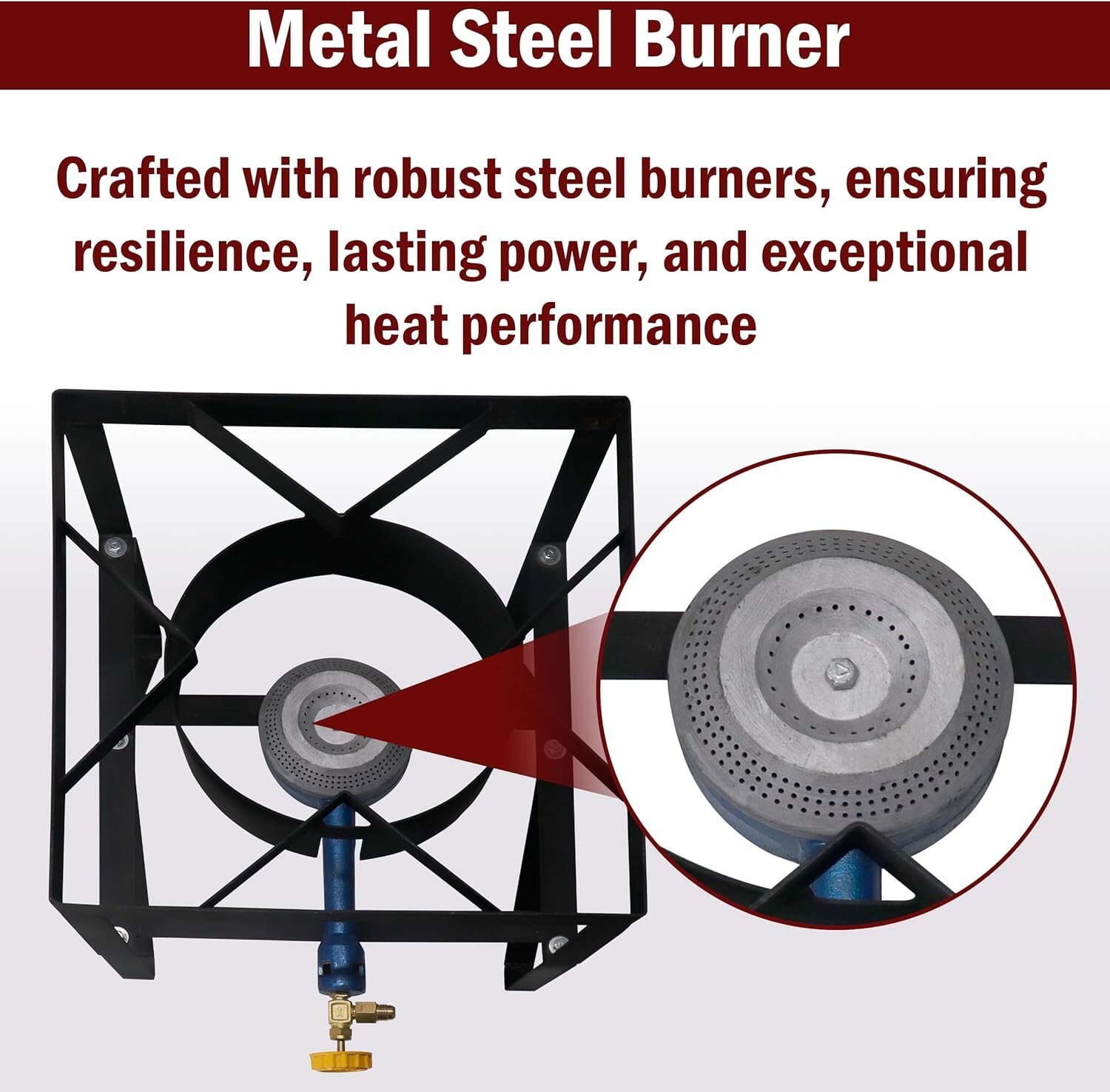 Sonret Single Burner Propane gas Stove-Square outdoor propane burner heavy duty