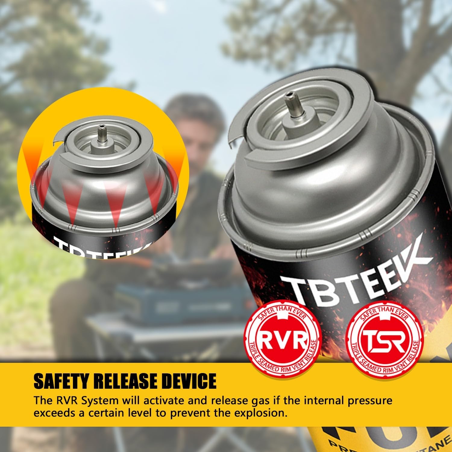 Butane Fuel Canister 4 Pack for Camping Stove, Emergency Use, Leak-proof Nozzle,