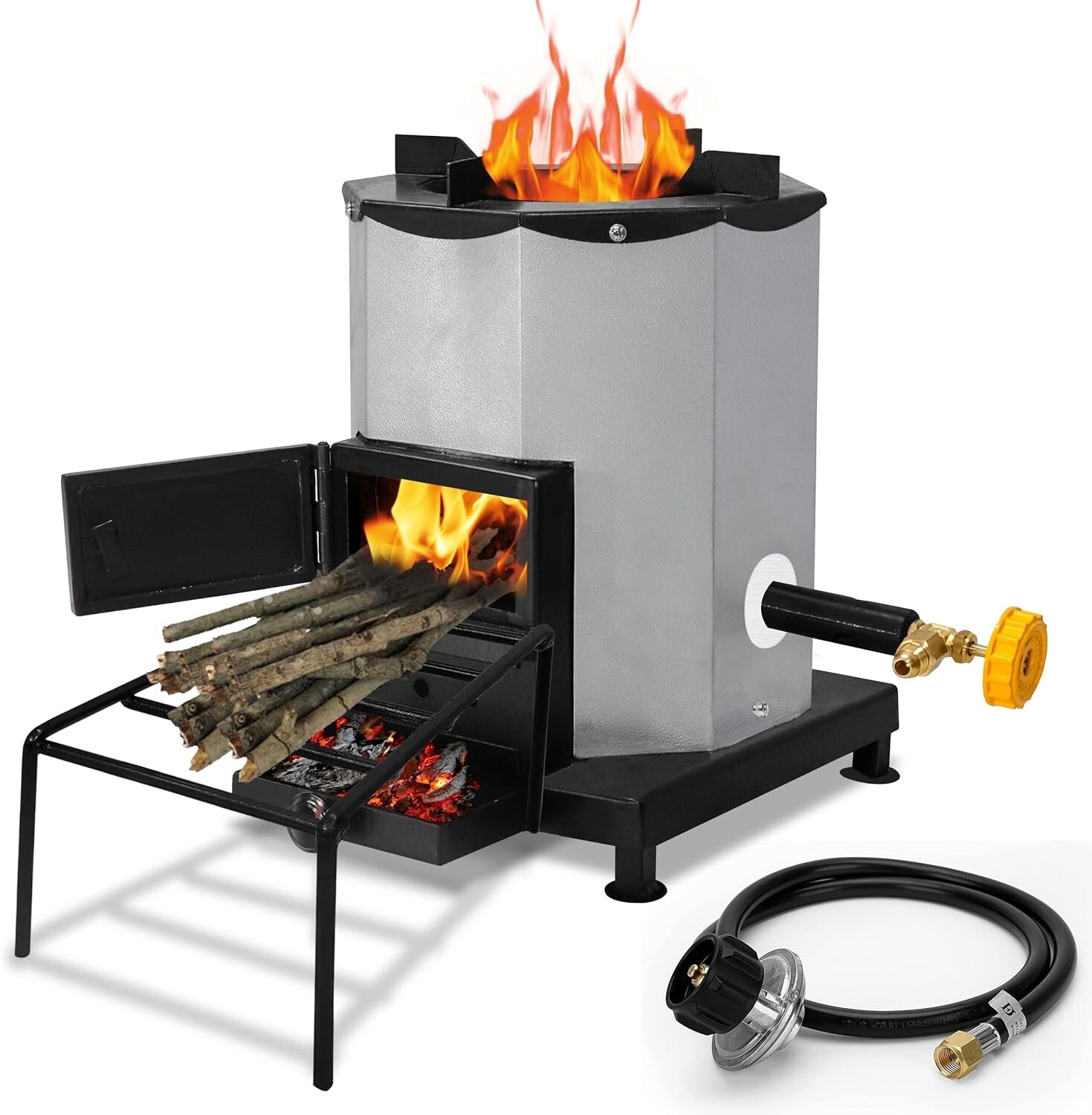 Camping Stove – Outdoor Portable Wood Burning Rocket Stove – Carbon Steel