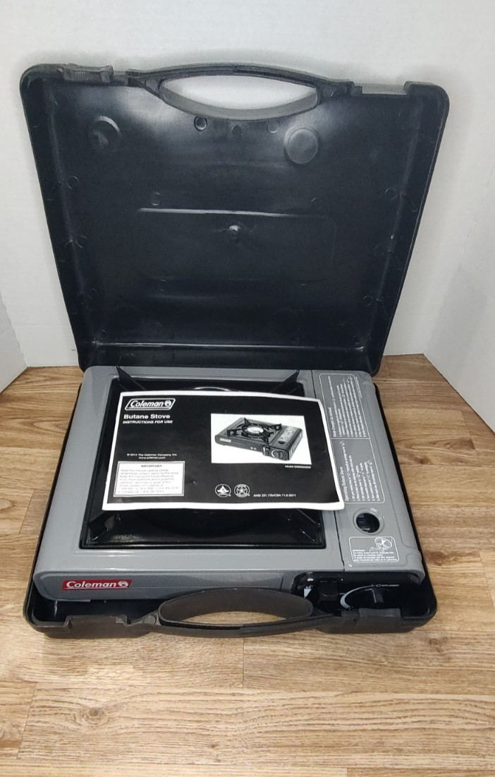 Coleman Portable 1-Burner Butane Gas Stove 2800 Series w/Case, Gray
