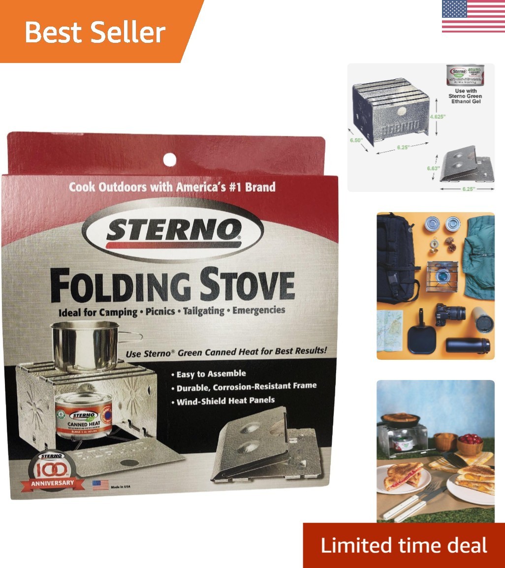 Versatile 6″x6″ Foldable Stove – Ideal for Camping, Picnics & Outdoor Events