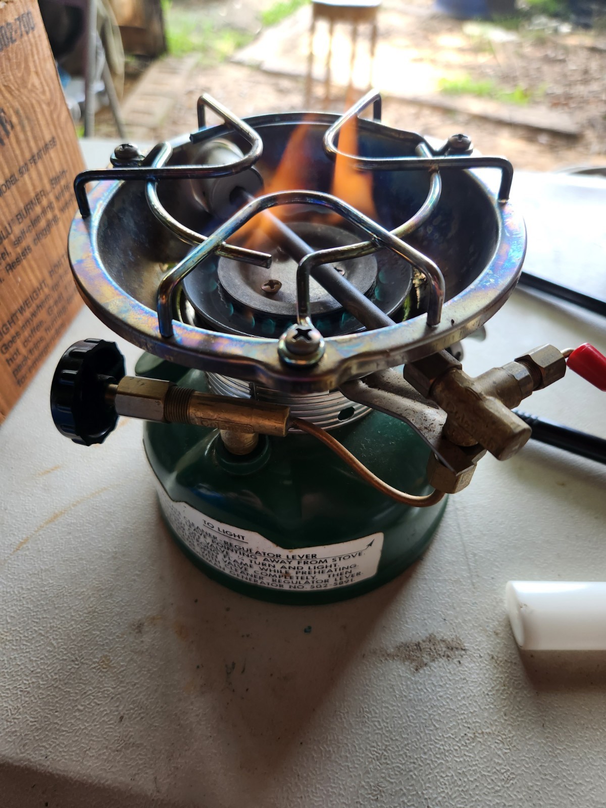 VINTAGE COLEMAN SPORTSTER 502-700 CAMP STOVE 1 BURNER GSS PORTABLE