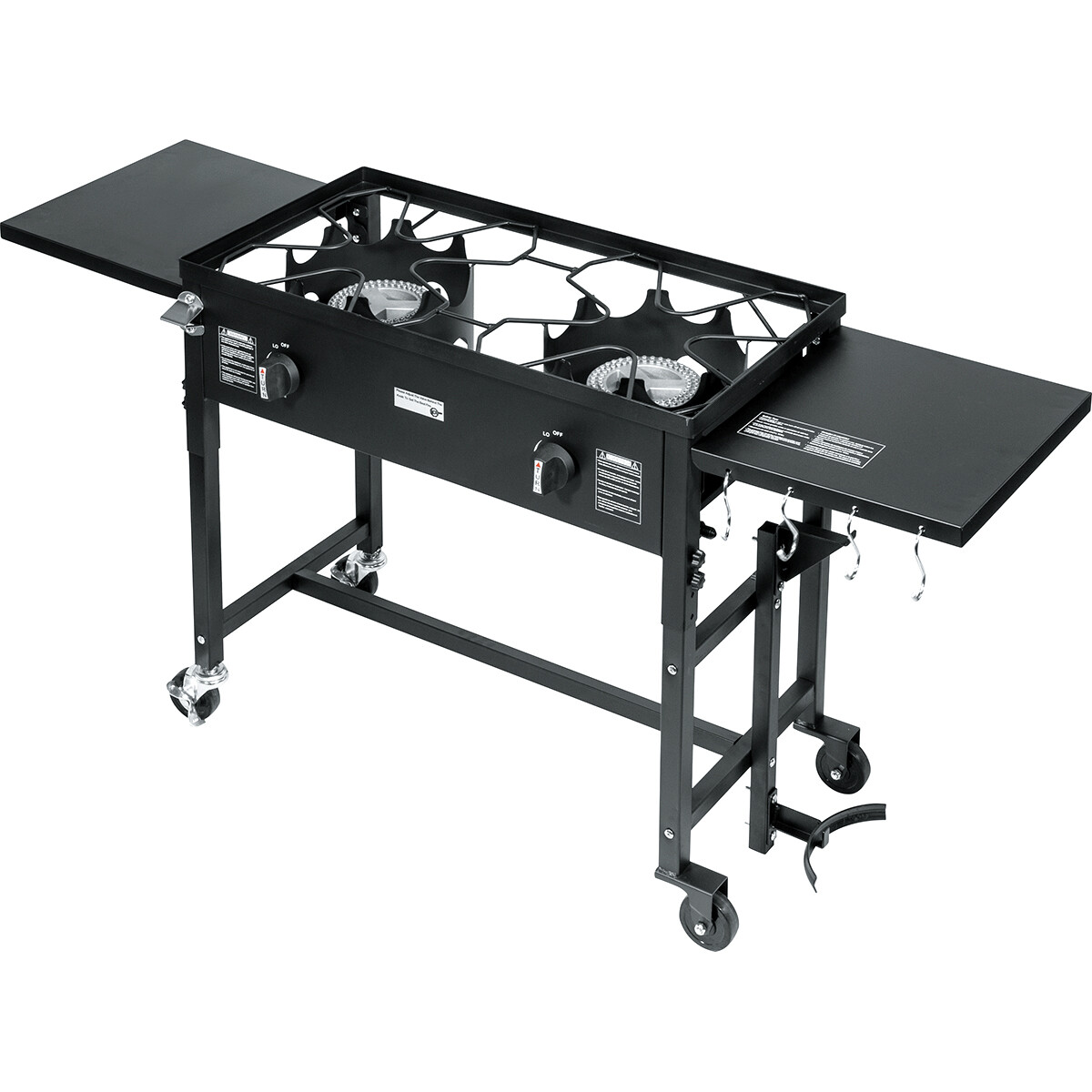 Double 2 Burner Gas Propane Cooker Outdoor Camping Picnic Stove Stand 58,000 BBQ