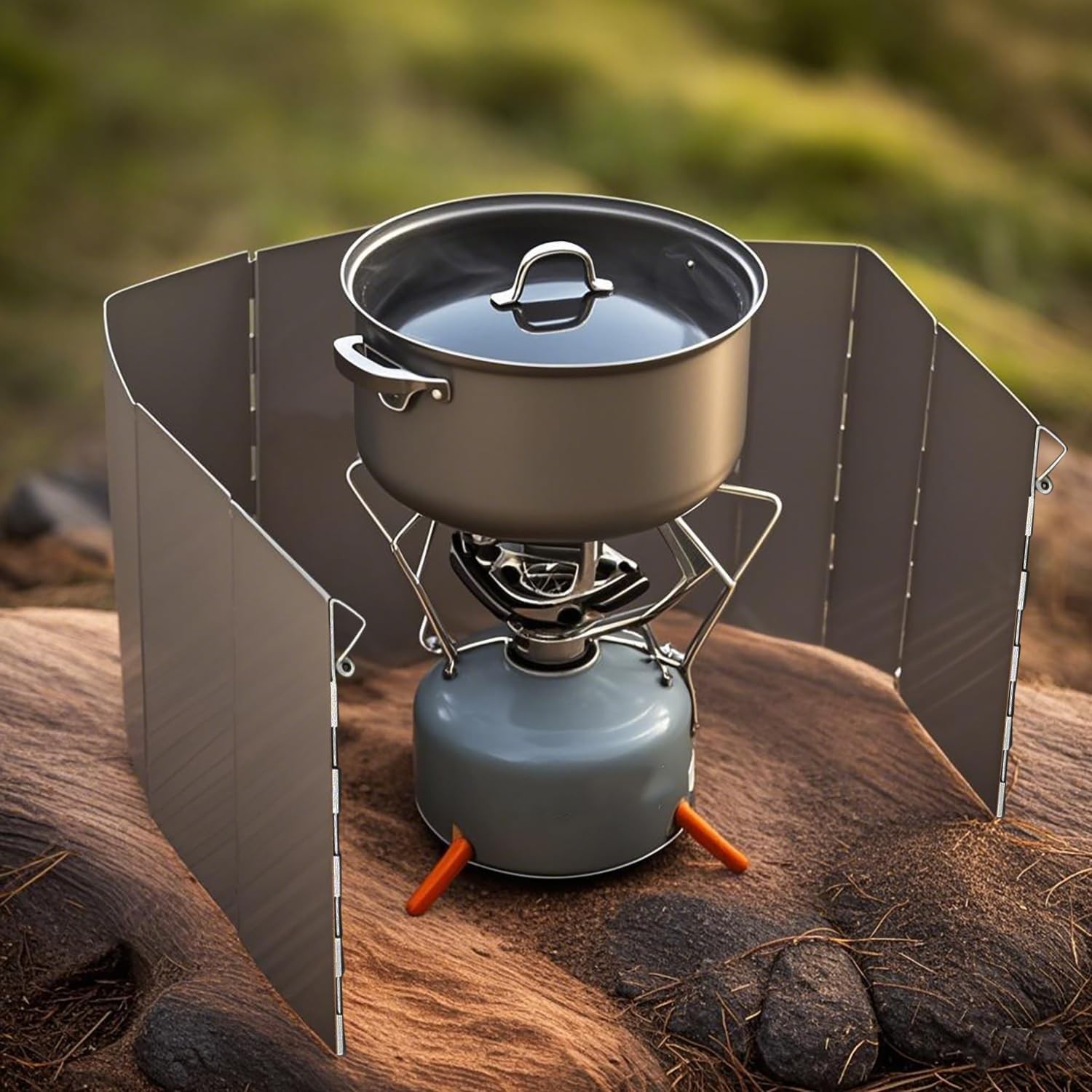 Efficient Outdoor Cooking Windscreen for Butane Stoves – Includes Carrying Bag