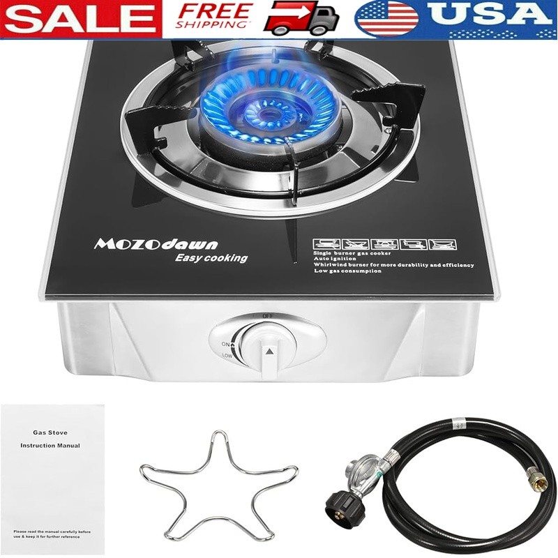 High Output Portable Gas Stove 15000 BTU Camping Cooking Outdoor Burner New