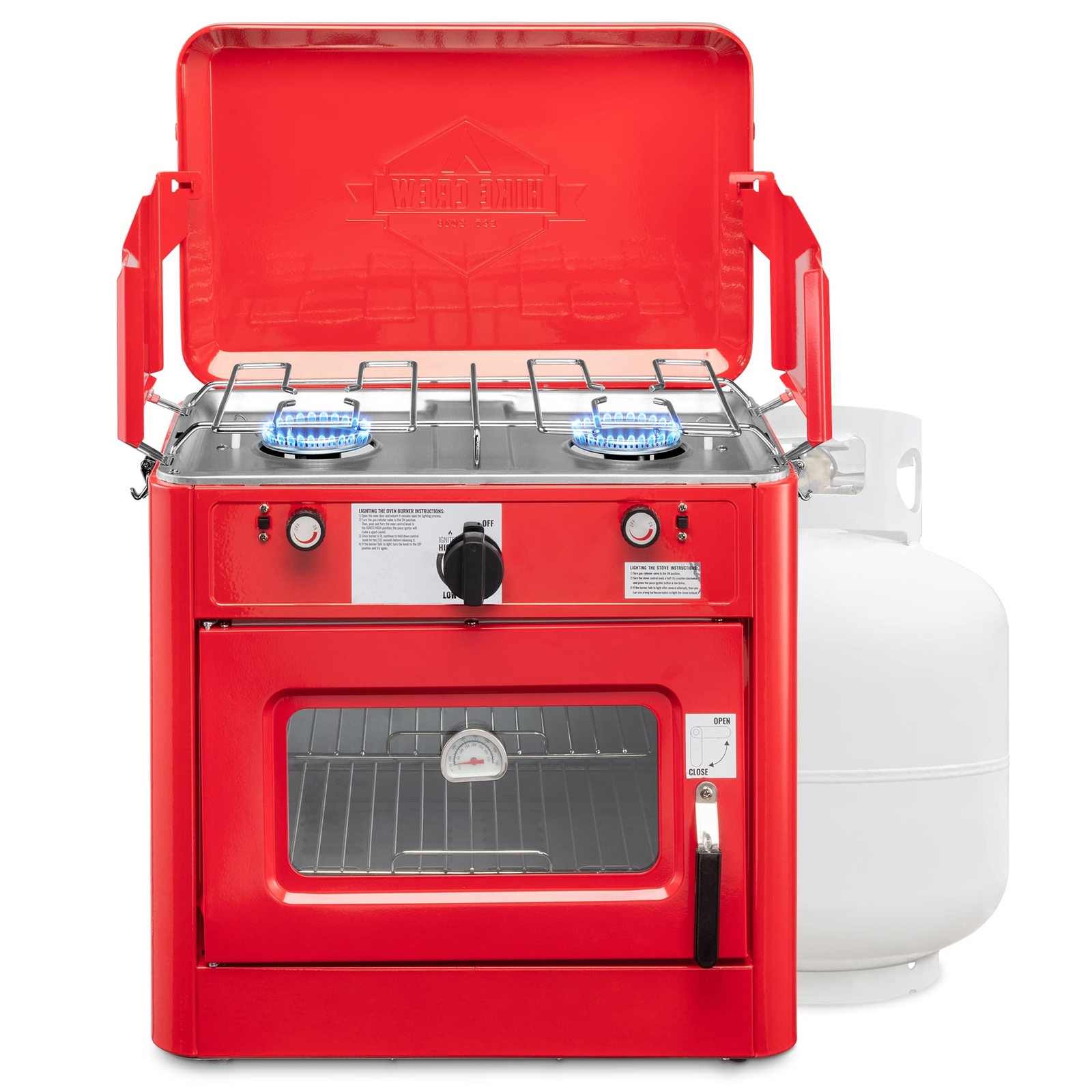 Hike Crew 2-in-1 Gas Camping Portable Propane Stove & Oven with Grill