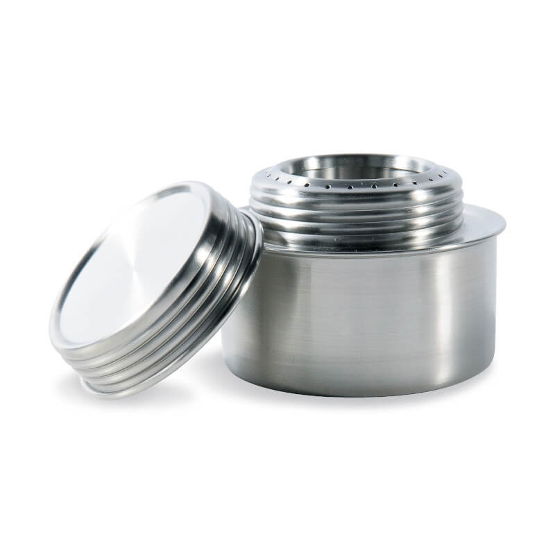 TATONKA ALCOHOL BURNER SET / SPIRIT STOVE WITH STAND 18/8 STAINLESS STEEL
