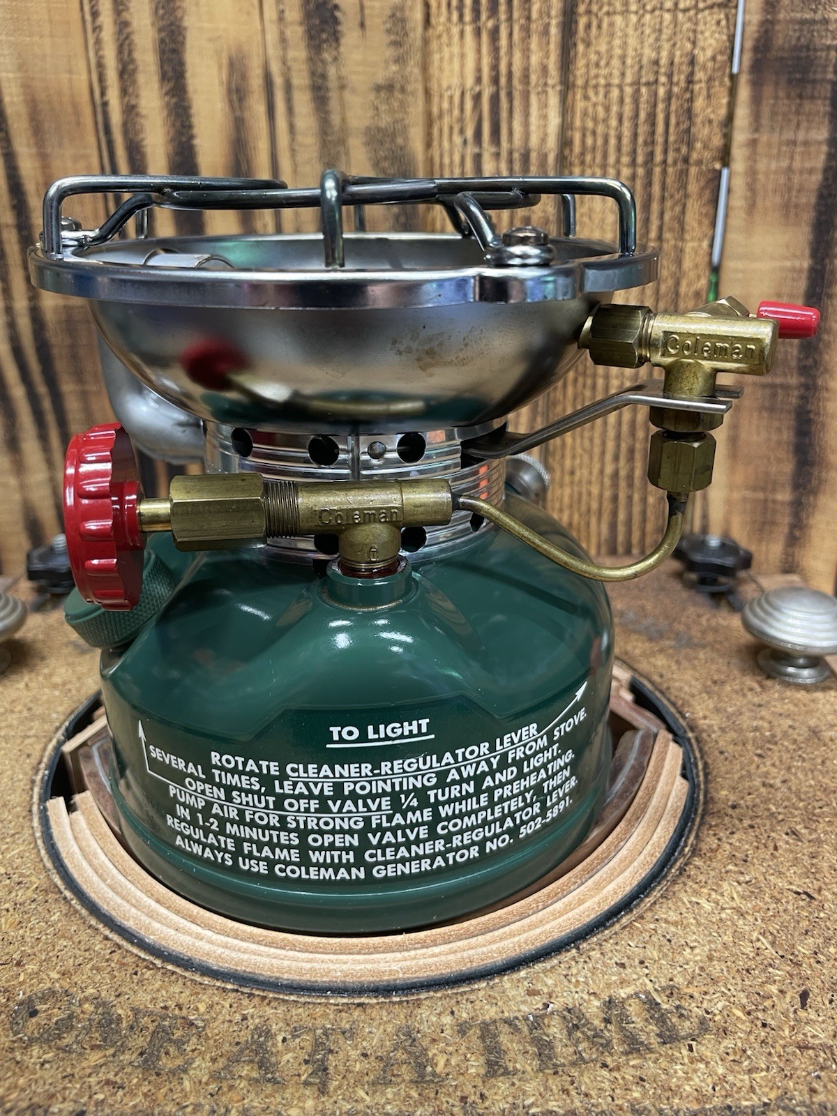 Coleman 502 Fully Functional Restore Single Burner Camp Stove & Heater RD Desc.