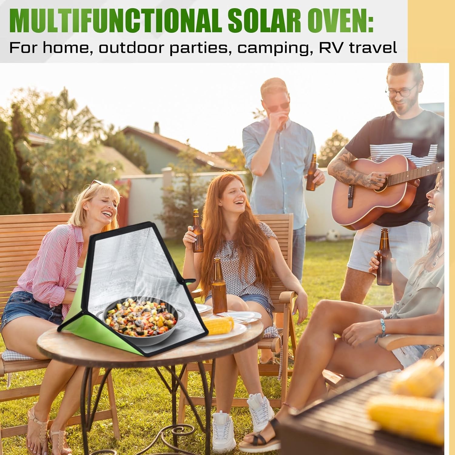 Teenyyou 4 Pack Foldable Solar Oven Mini Camp Stove